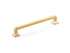 Schaub 537-SSB 6" Center to Center Menlo Park Cabinet Pull Signature Satin Brass Finish Sparrow Supply