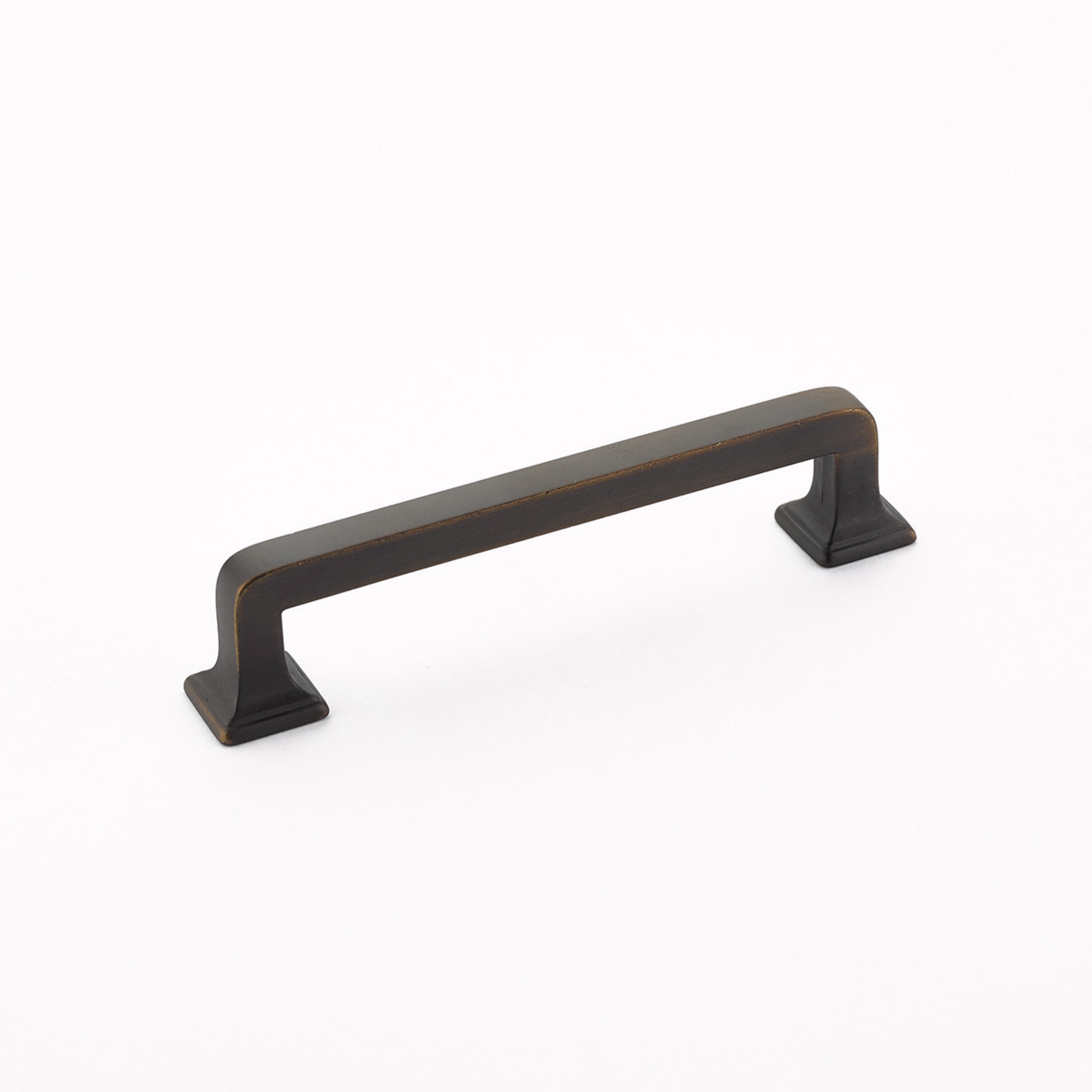 Schaub 538-ABZ 4" Center to Center Menlo Park Cabinet Pull Ancient Bronze Finish Sparrow Supply