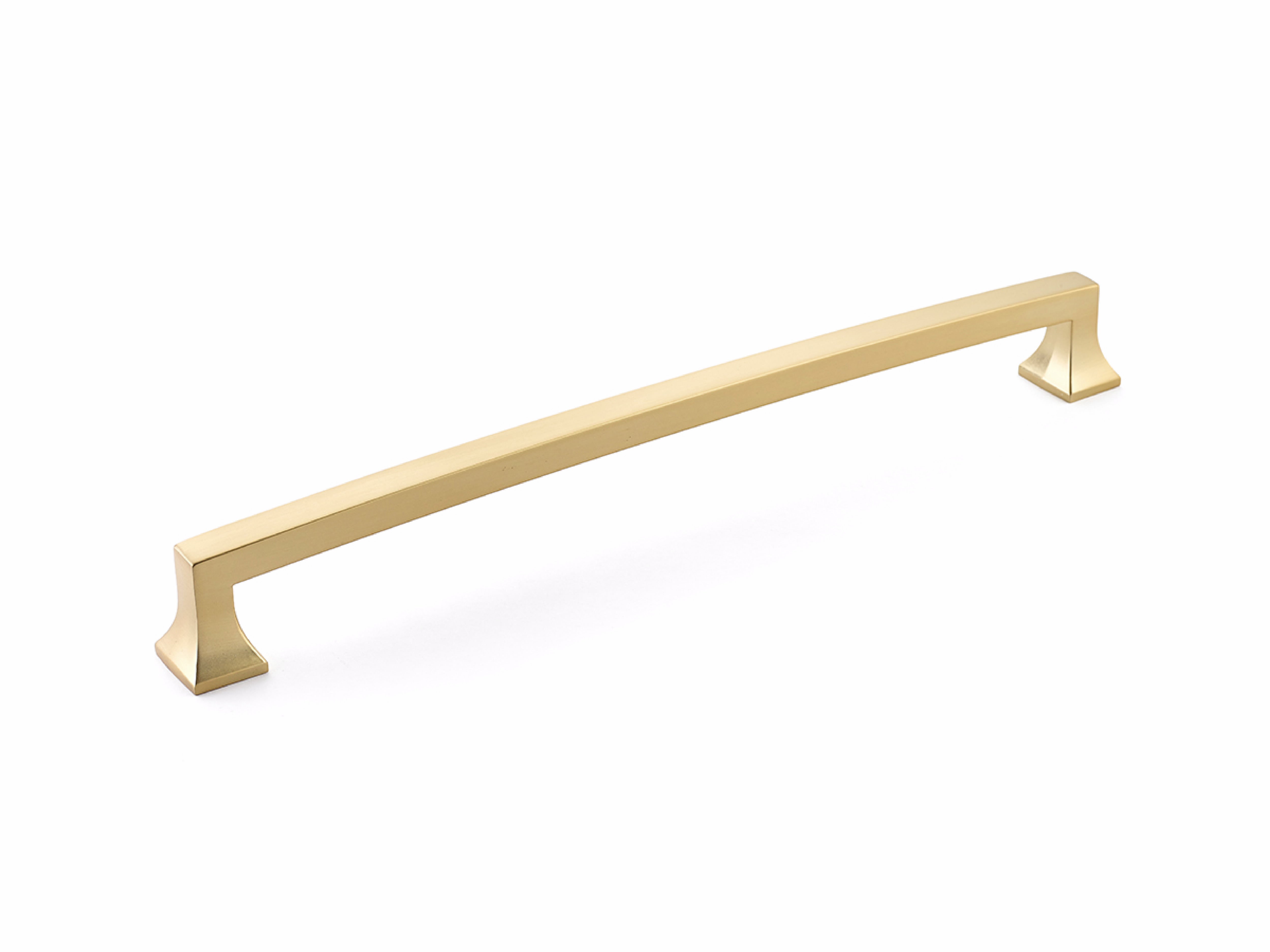 Schaub 539-SSB 15" Center to Center Menlo Park Appliance Pull Signature Satin Brass Finish Sparrow Supply