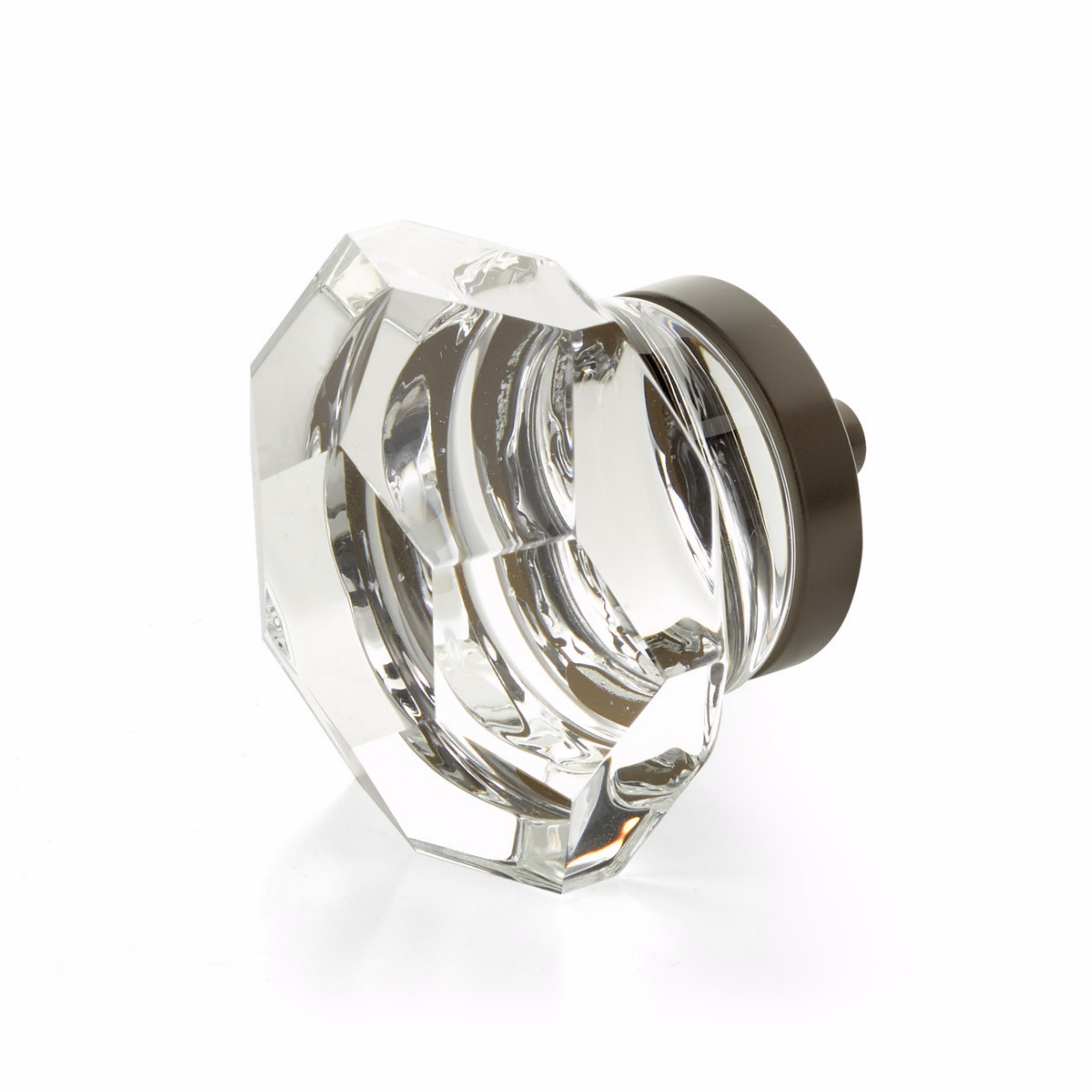Schaub 54-26 City Lights Faceted Dome Glass Knob Polished Chrome Finish Sparrow Supply