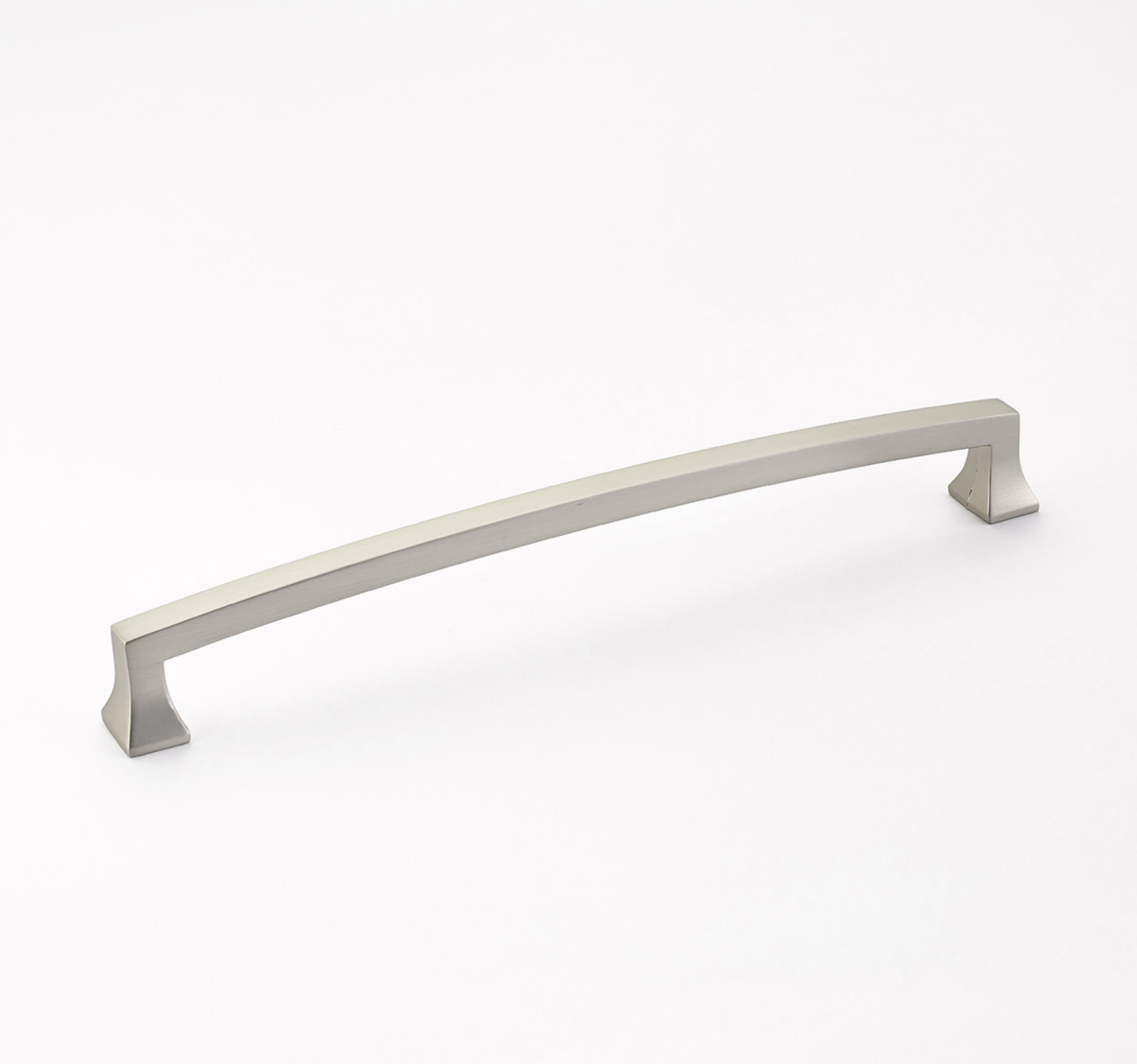 Schaub 540-15 8" Center to Center Menlo Park Arched Cabinet Pull Satin Nickel Finish Sparrow Supply