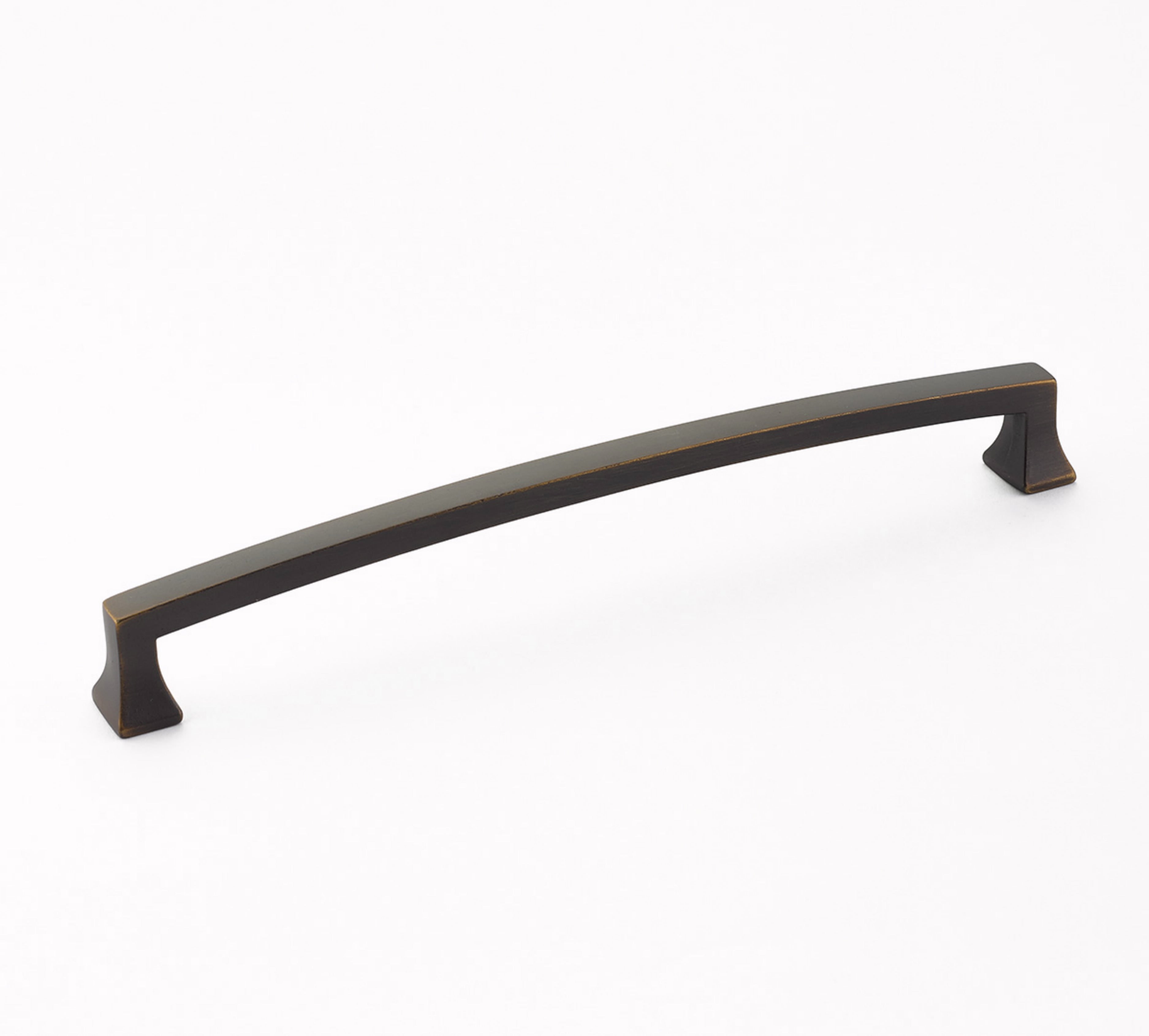 Schaub 540-ABZ 8" Center to Center Menlo Park Arched Cabinet Pull Ancient Bronze Finish Sparrow Supply