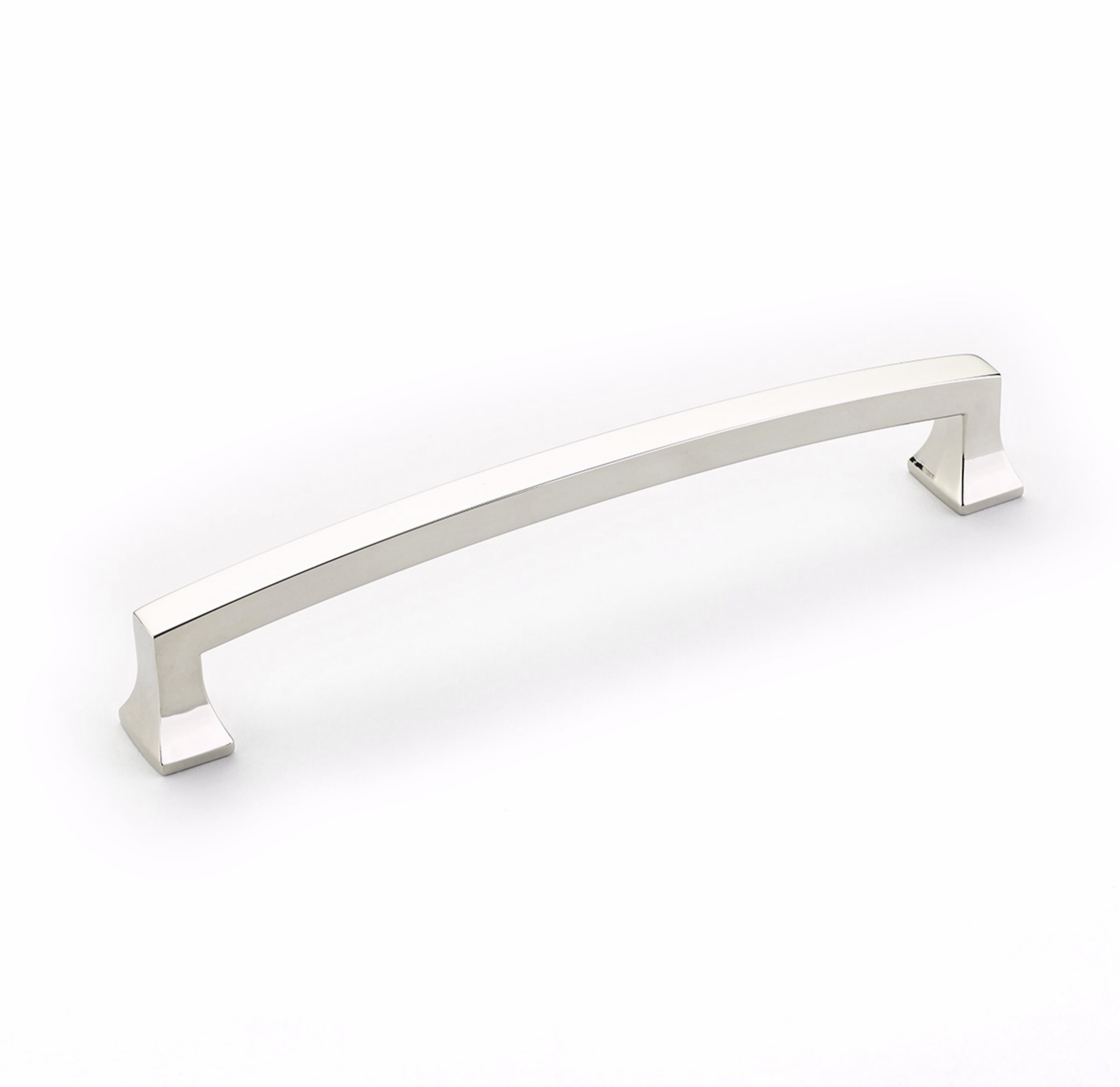 Schaub 541-PN 6" Center to Center Menlo Park Cabinet Pull Polished Nickel Finish Sparrow Supply