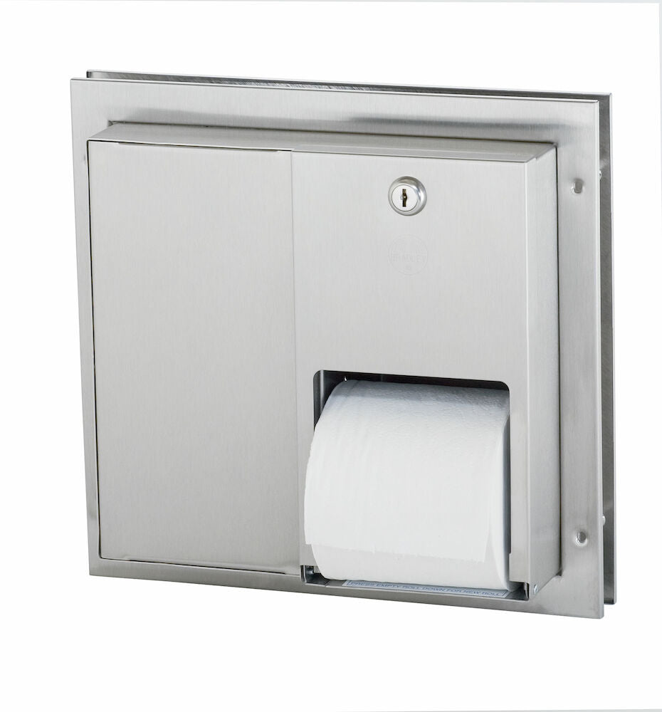 Bradley 5422-000000 Toilet Tissue Disp, Partition, Dual Sparrow Supply