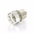 Schaub 55-15 City Lights Round Multi Sided Glass Knob Satin Nickel Finish Sparrow Supply