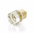 Schaub 55-SB City Lights Round Multi Sided Glass Knob Satin Brass Finish Sparrow Supply