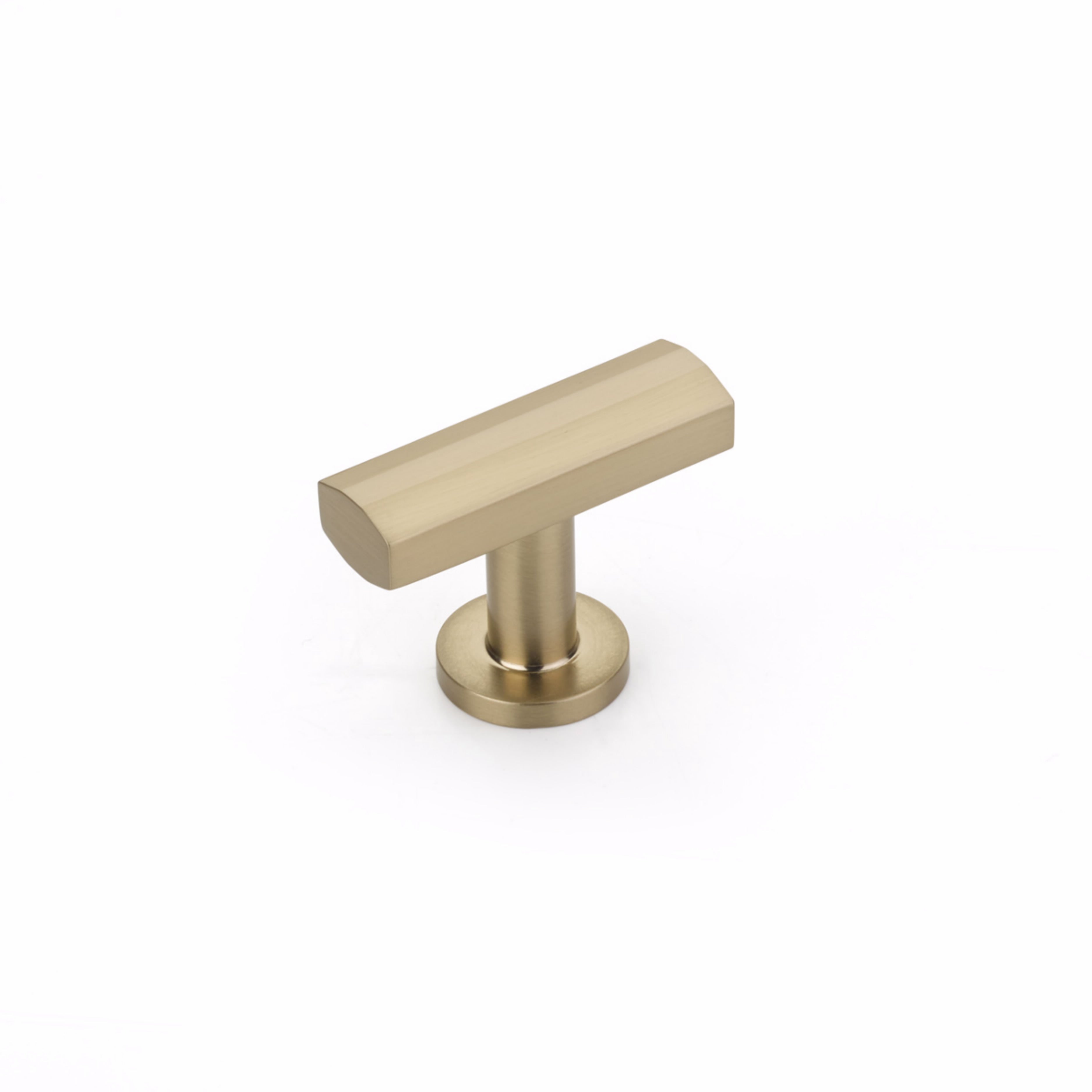 Schaub 552-SSB Heathrow 1-3/4" T Cabinet Knob Signature Satin Brass Finish Sparrow Supply