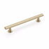 Schaub 554-SSB 6" Center to Center Heathrow Cabinet Pull Signature Satin Brass Finish Sparrow Supply