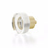 Schaub 56-SB City Lights Round Disc Glass Knob Satin Brass Finish Sparrow Supply