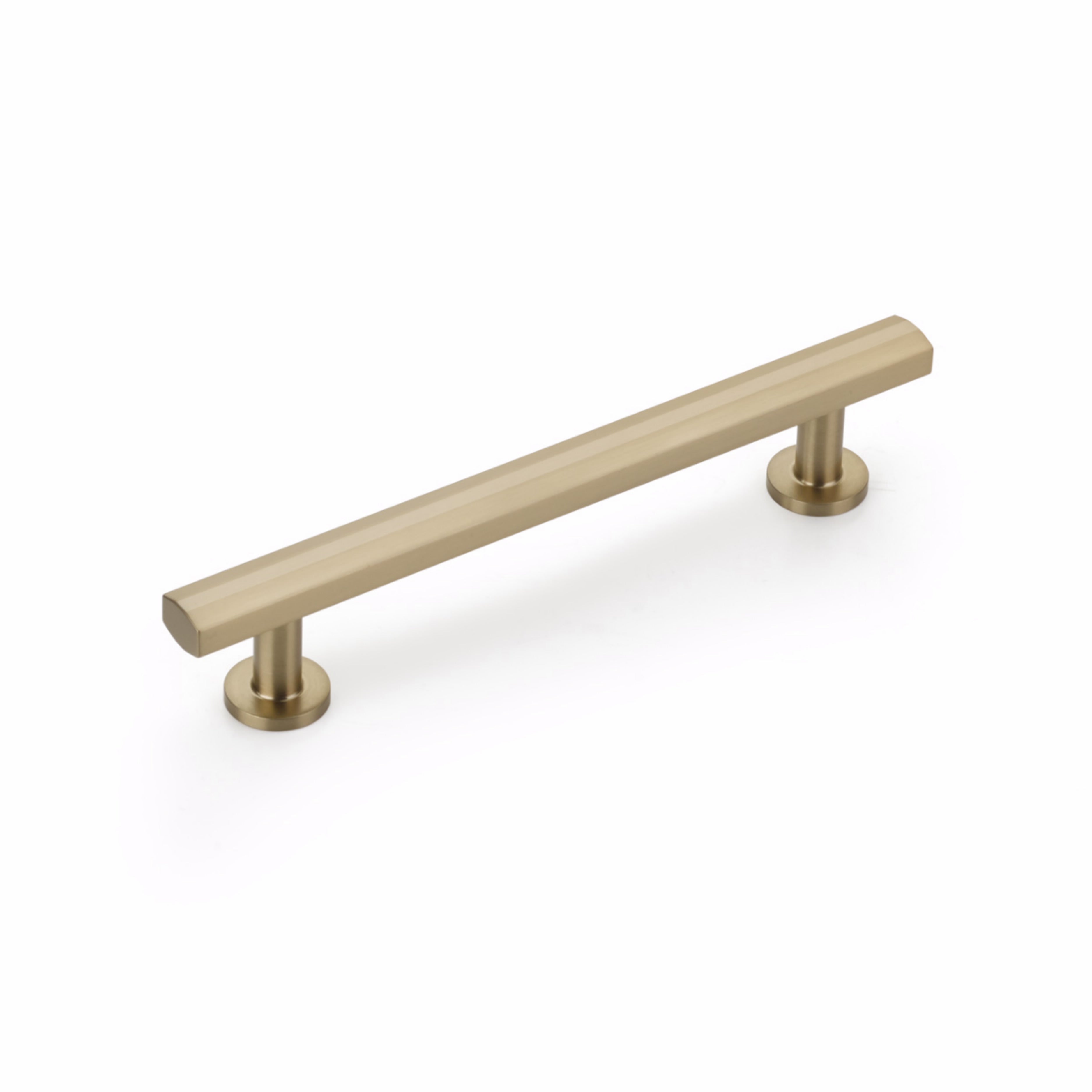 Schaub 561-SSB 5" Center to Center Heathrow Cabinet Pull Signature Satin Brass Finish Sparrow Supply