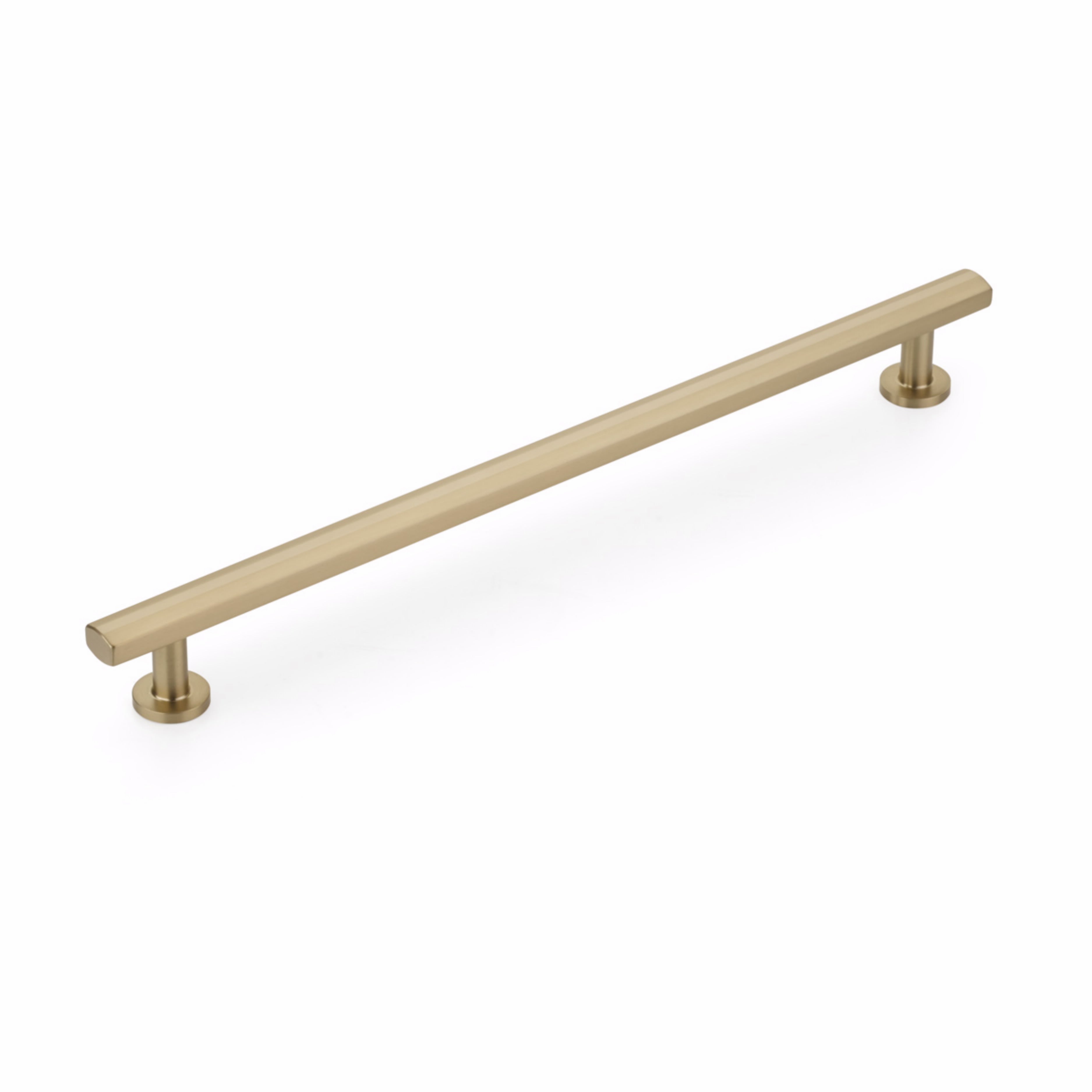 Schaub 562-SSB 10" Center to Center Heathrow Cabinet Pull Signature Satin Brass Finish Sparrow Supply
