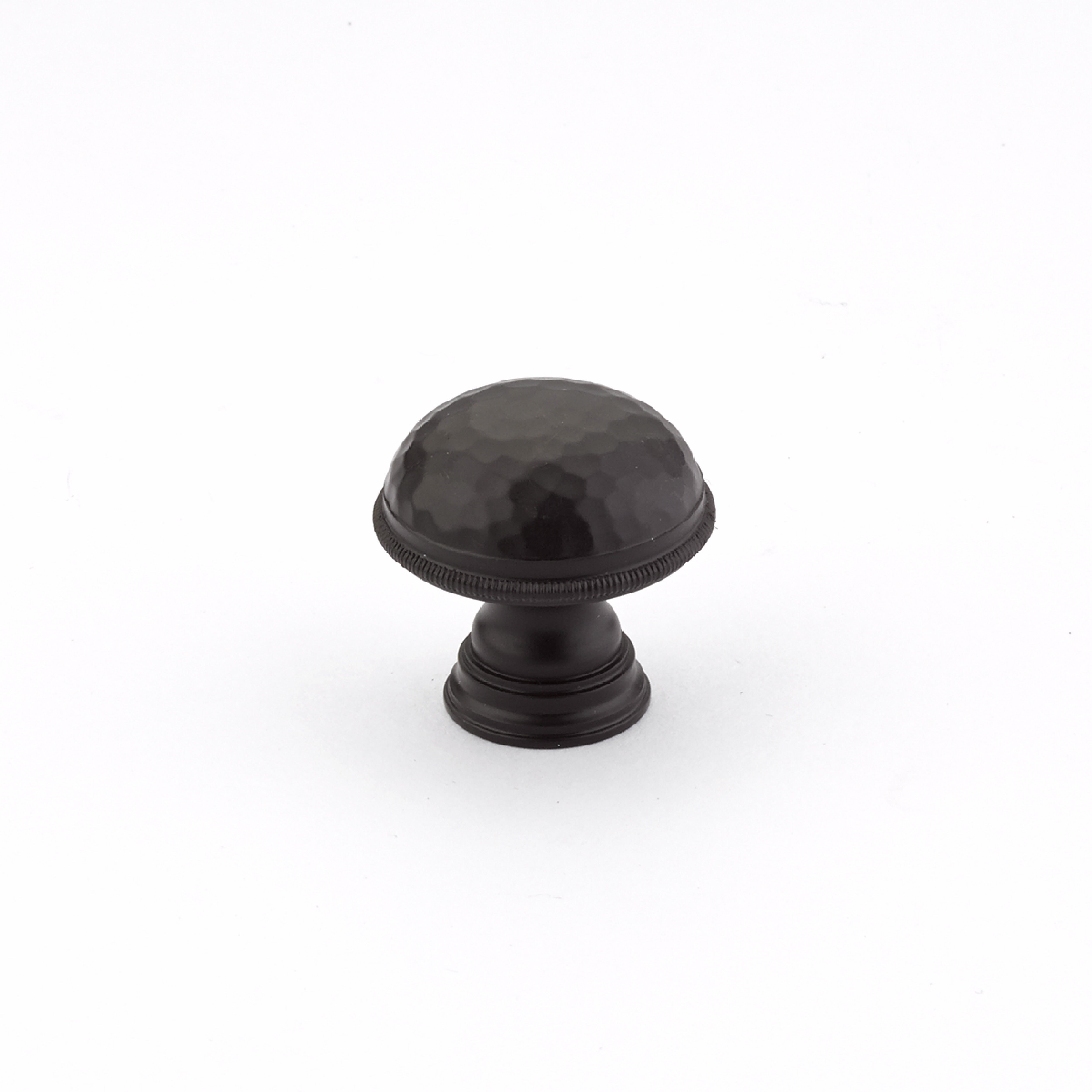 Schaub 571-10B 1-1/4" Atherton Hammered Knurled Edge Cabinet Knob Oil Rubbed Bronze Finish Sparrow Supply