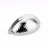 Schaub 573-26 3" Center to Center Atherton Hammered Plain Edge Cup Pull Polished Chrome Finish Sparrow Supply