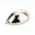 Schaub 573-PN 3" Center to Center Atherton Hammered Plain Edge Cup Pull Polished Nickel Finish Sparrow Supply