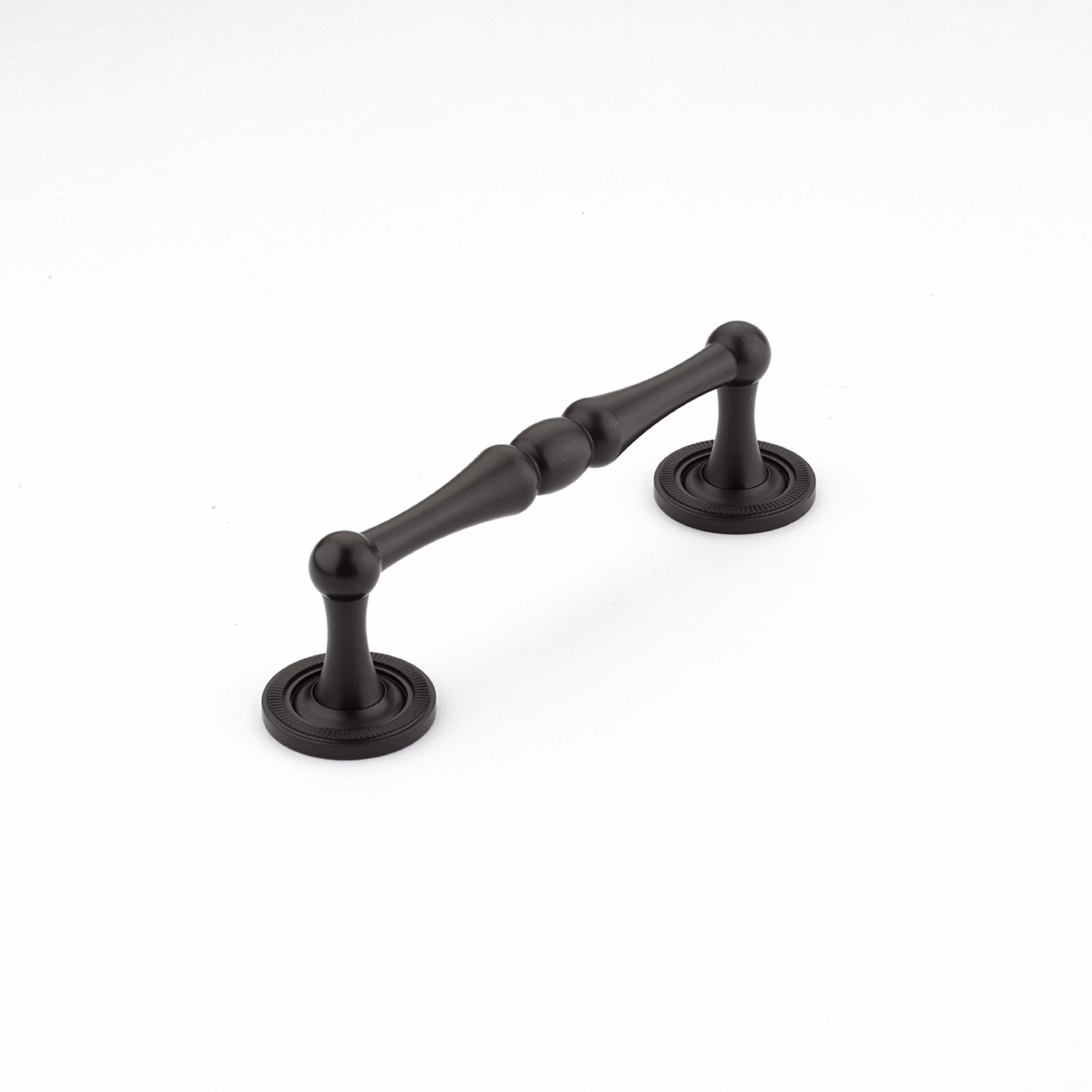 Schaub 576-10B 4" Center to Center Atherton Knurled Cabinet Pull Oil Rubbed Bronze Finish Sparrow Supply