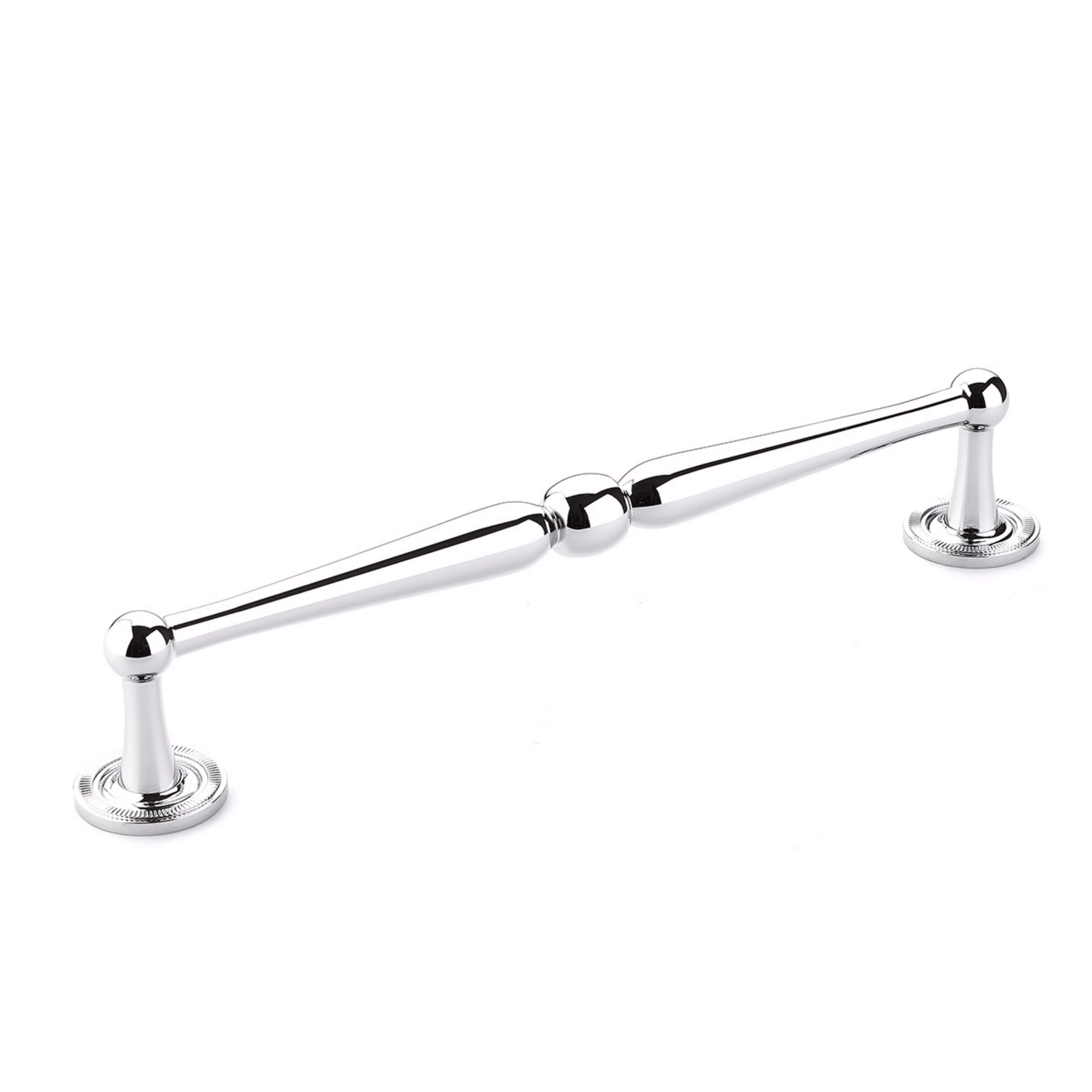 Schaub 577-26 8" Center to Center Atherton Knurled Cabinet Pull Polished Chrome Finish Sparrow Supply