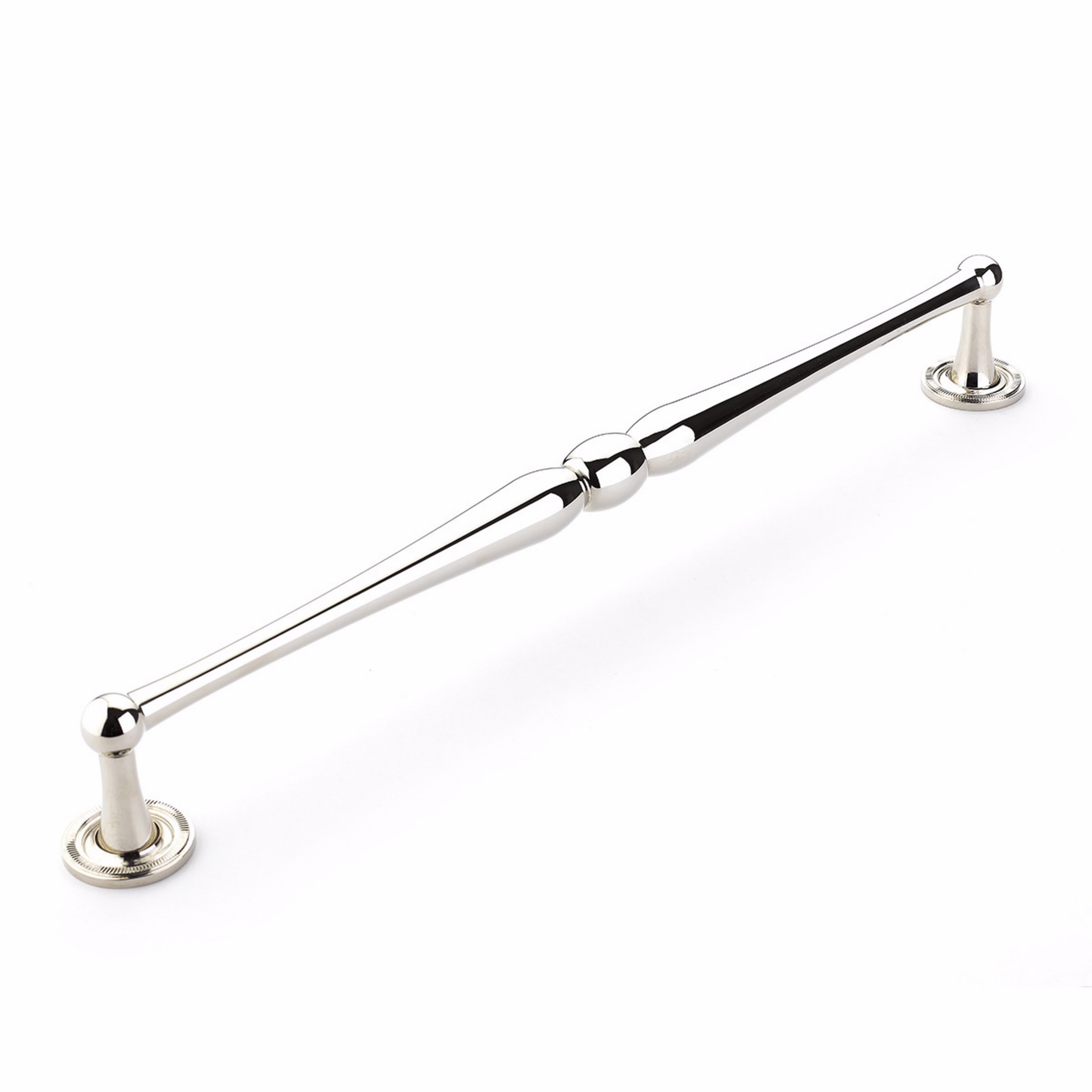 Schaub 578-PN 15" Center to Center Atherton Knurled Appliance Pull Polished Nickel Finish Sparrow Supply