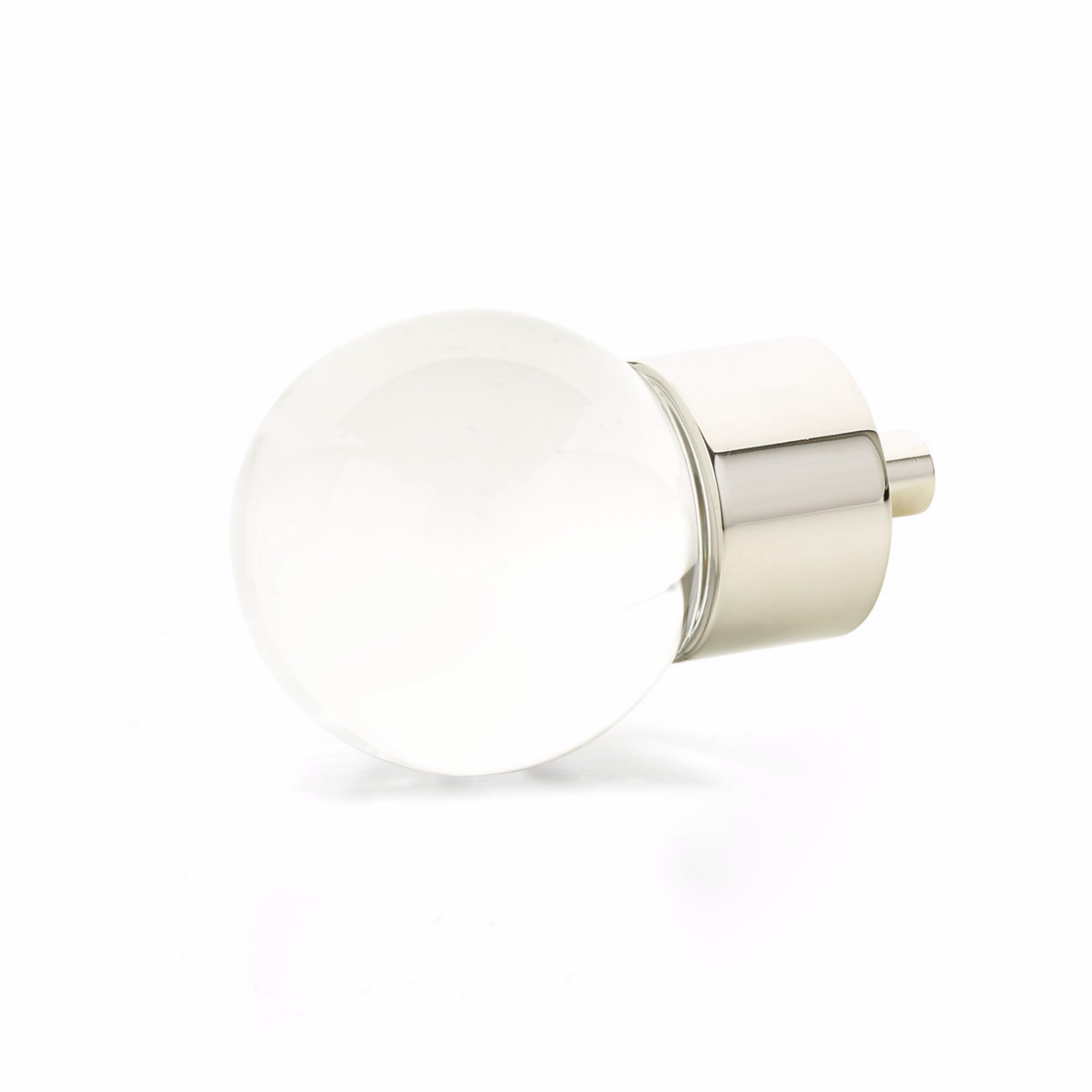 Schaub 59-PN City Lights Globe Glass Knob Polished Nickel Finish Sparrow Supply