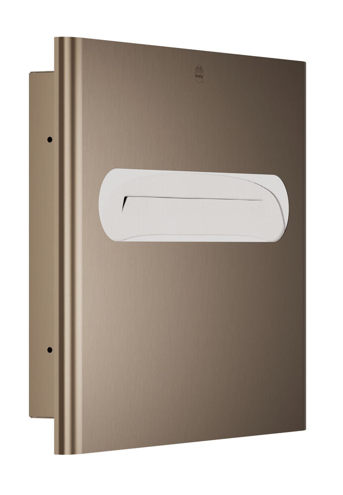 Bradley 5B1-003600-BZ Seat Cover Disp- Recessed Mtd, Large Capacity Brushed Bronze Sparrow Supply
