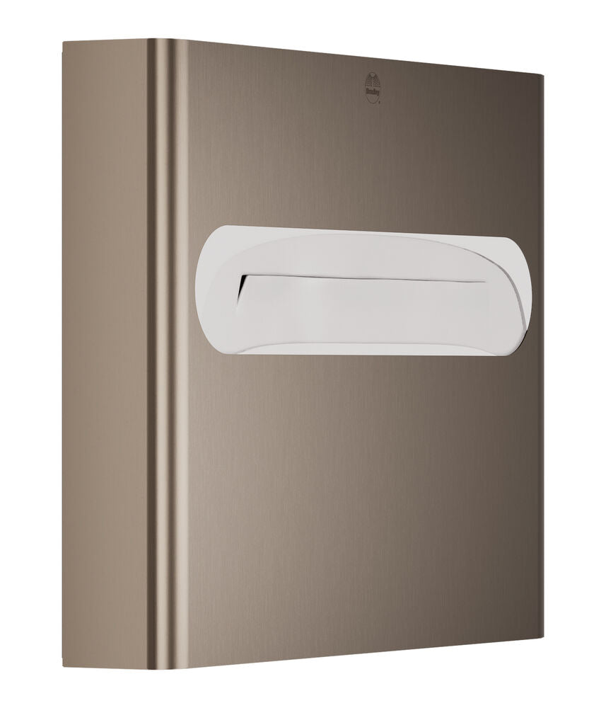 Bradley 5B1-113600-BZ Seat Cover Disp- Surface Mtd, Large Capacity Brushed Bronze Sparrow Supply