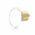Schaub 60-SB City Lights Oval Glass Knob Satin Brass Finish Sparrow Supply