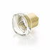 Schaub 61-SB City Lights Soft Square Glass Knob Satin Brass Finish Sparrow Supply