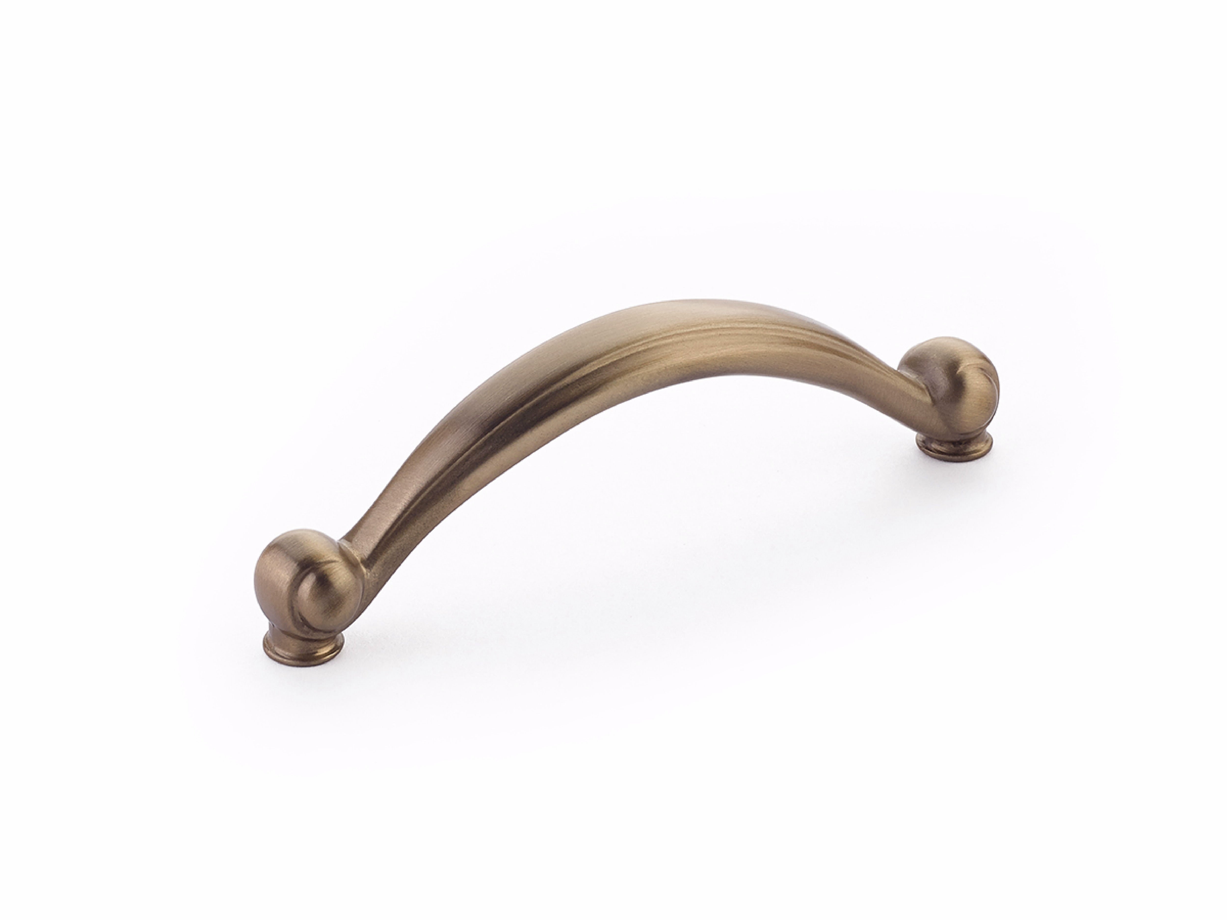 Schaub 64-BBZ Cabriole 3-3/4" Center to Center Cabinet Pull Brushed Bronze Finish Sparrow Supply