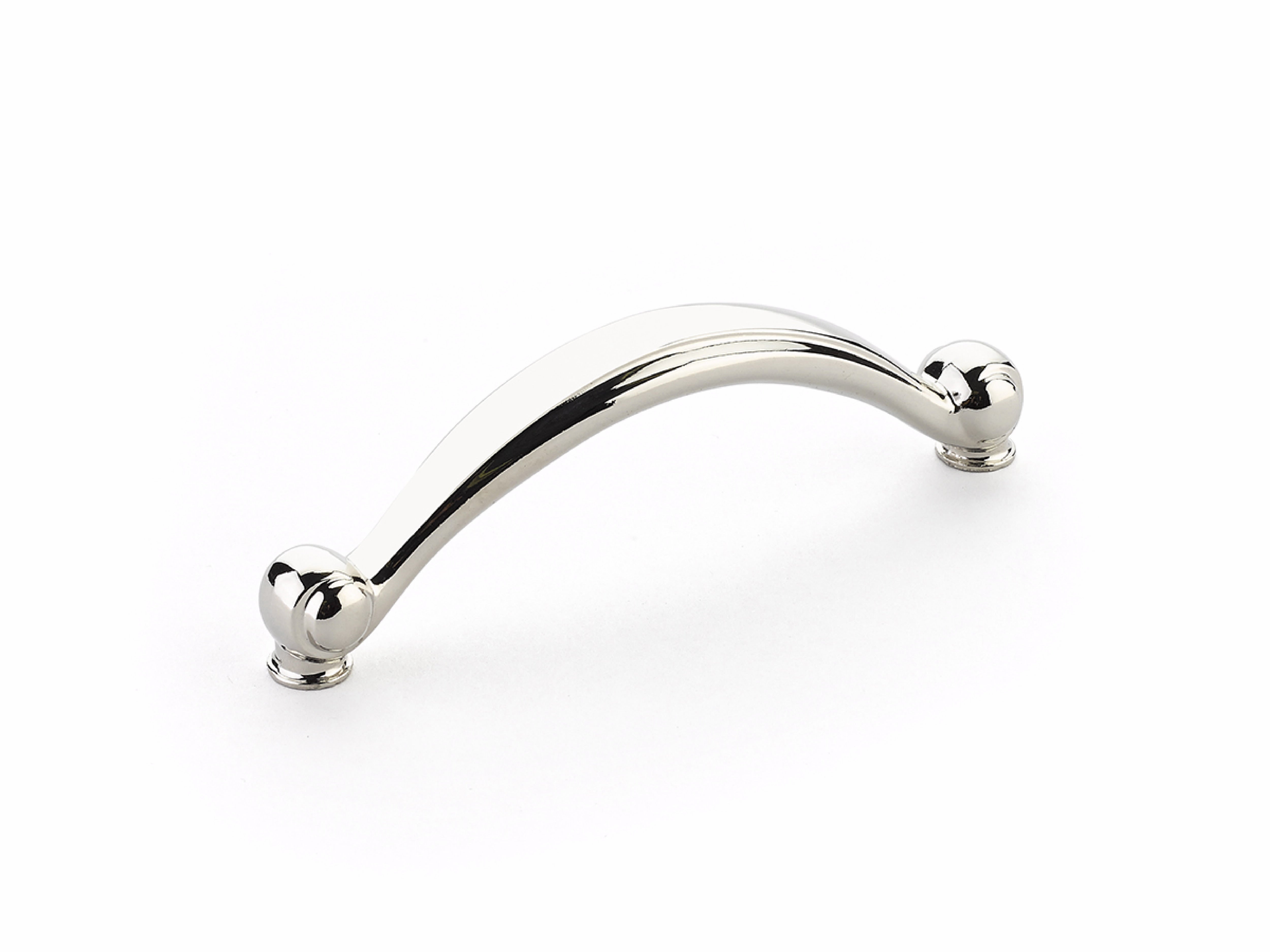 Schaub 64-PN Cabriole 3-3/4" Center to Center Cabinet Pull Polished Nickel Finish Sparrow Supply
