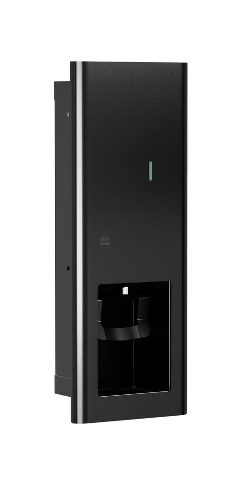 Bradley 6B1-000000-BB Liquid Soap/Gel Sanitizer Disp-40oz Recessed Brushed Black Sparrow Supply