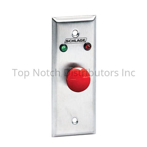 Schlage Electronics 701RDNSL2 Narrow Stile SPDT Momentary Red Push ... Sparrow Supply