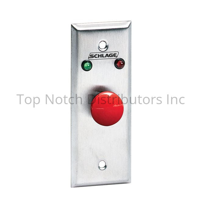 Schlage Electronics 701RDNSL2 Narrow Stile SPDT Momentary Red Push ... Sparrow Supply