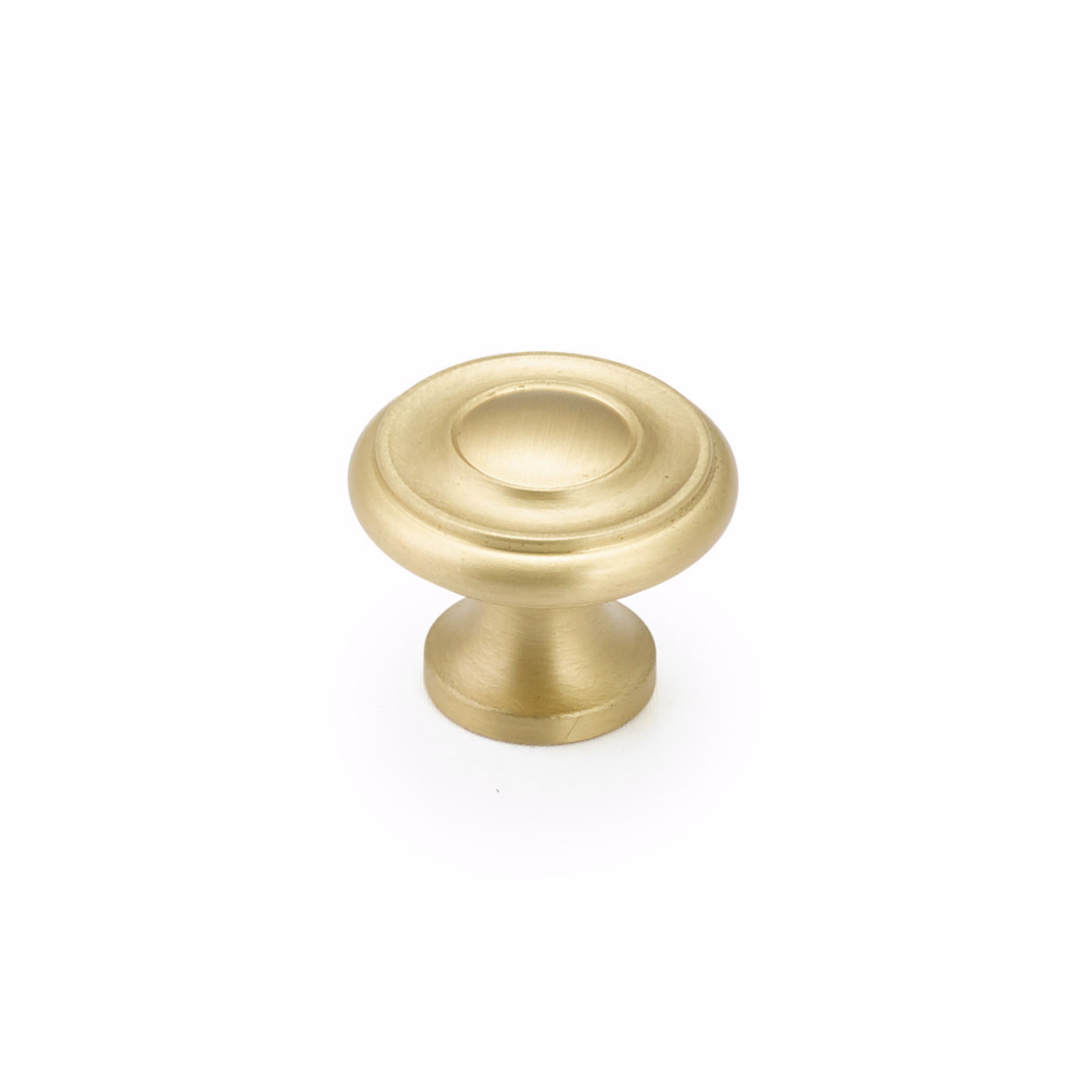 Schaub 703-SB 1-1/4" Colonial Cabinet Knob Satin Brass Finish Sparrow Supply