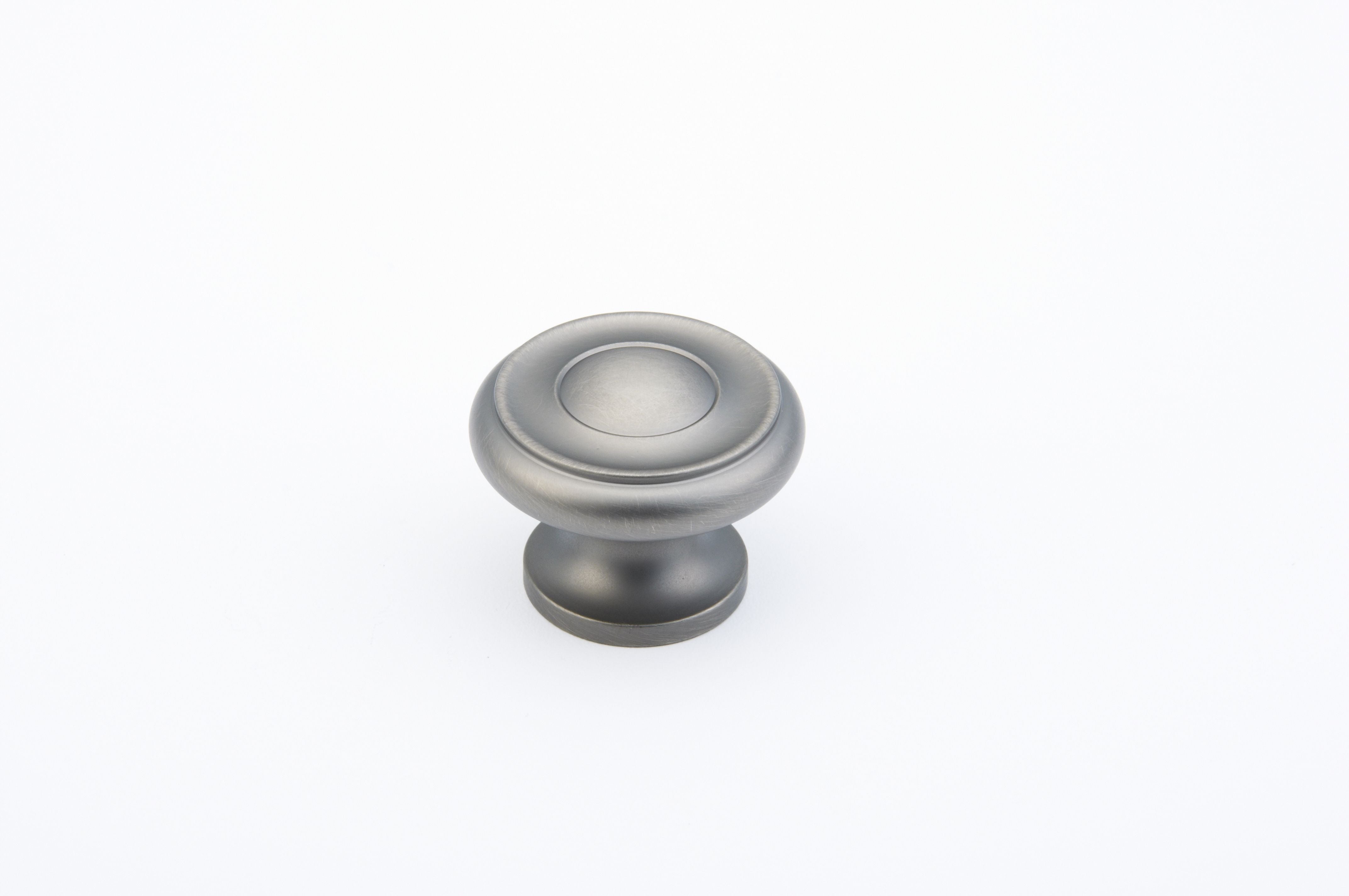 Schaub 704-AN 1-1/2" Colonial Cabinet Knob Antique Nickel Finish Sparrow Supply