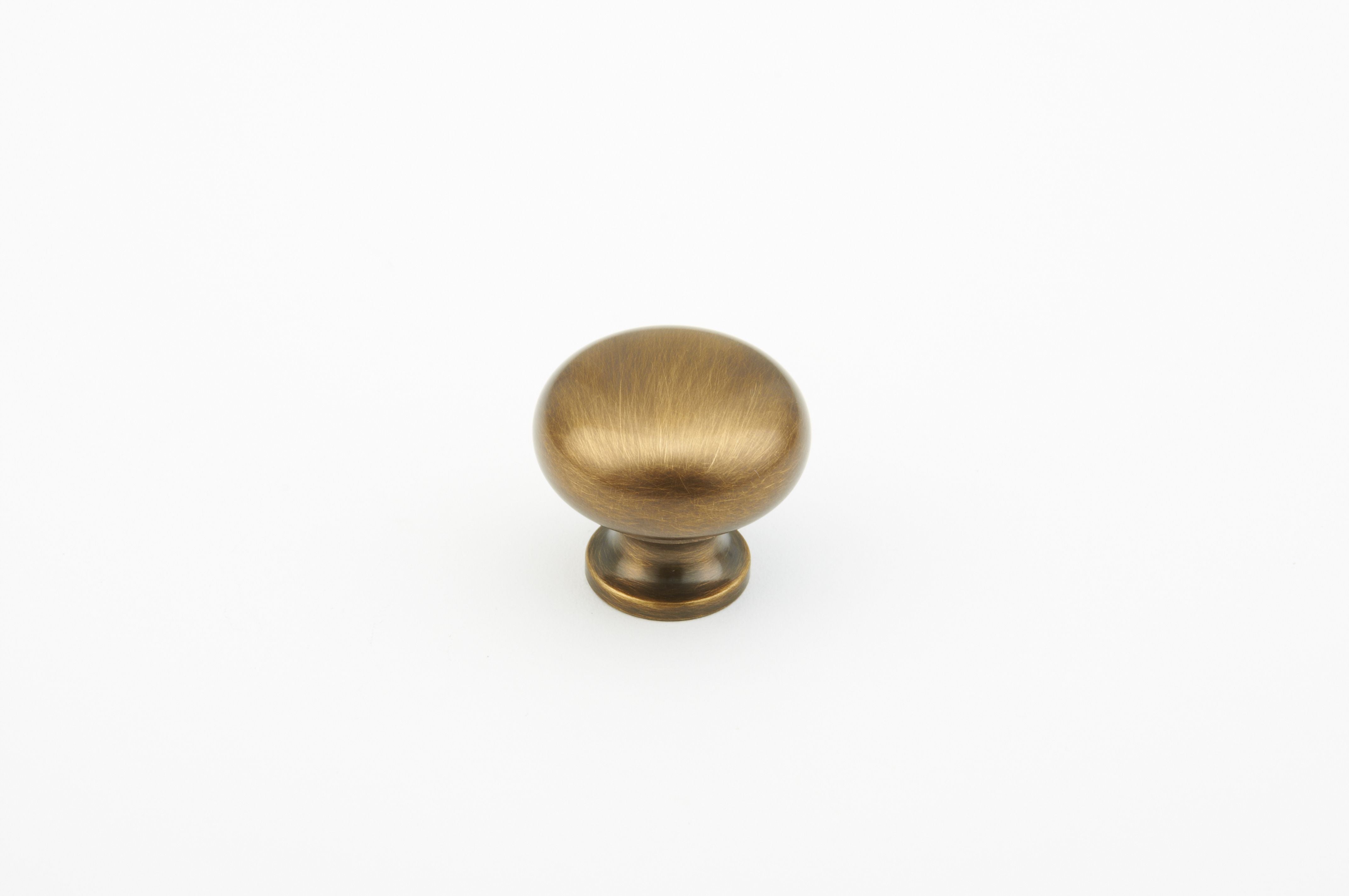 Schaub 706-AB 1-1/4" Country Traditional Cabinet Knob Antique Brass Finish Sparrow Supply
