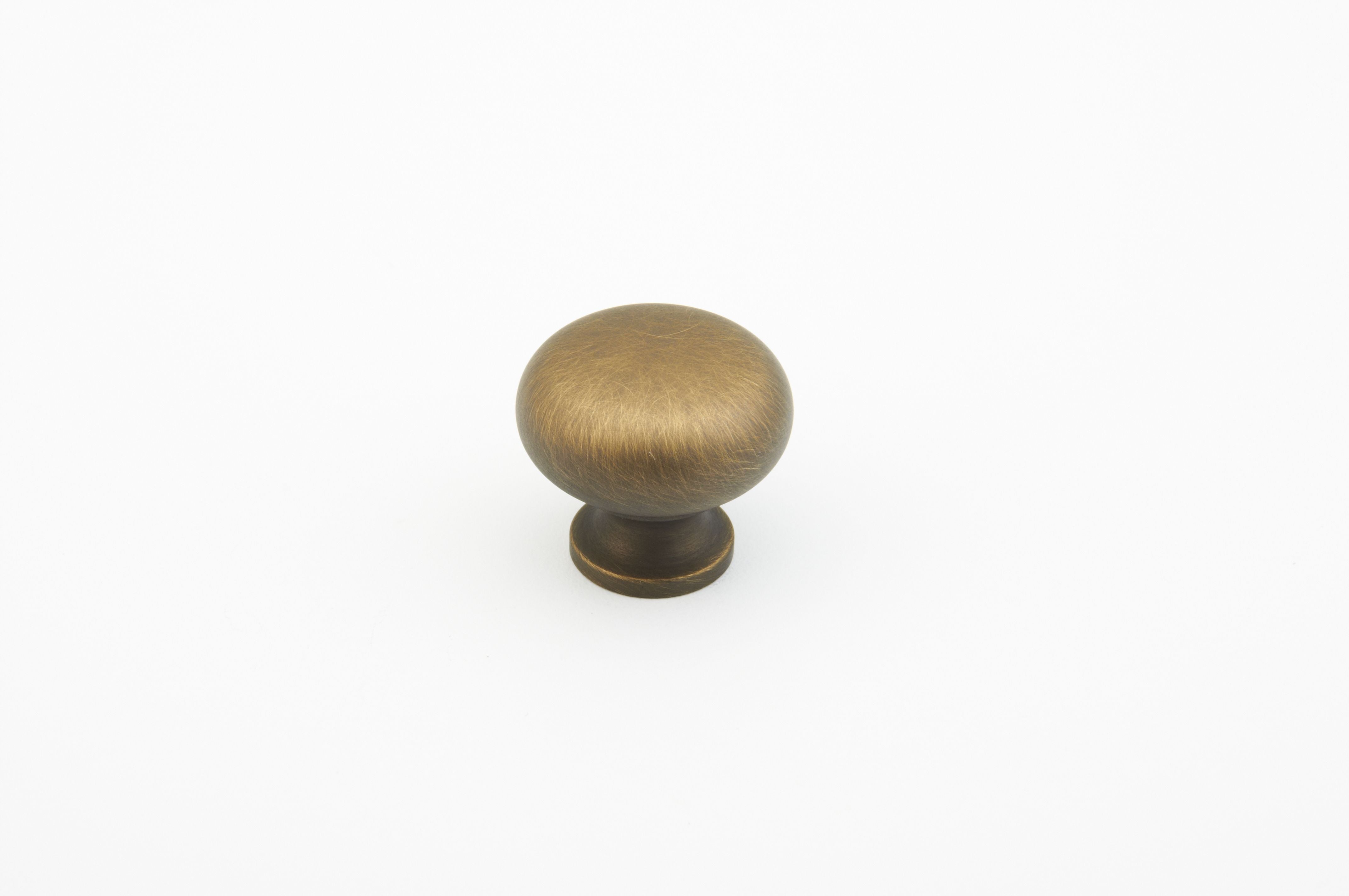 Schaub 706-ALB 1-1/4" Country Traditional Cabinet Knob Antique Light Brass Finish Sparrow Supply