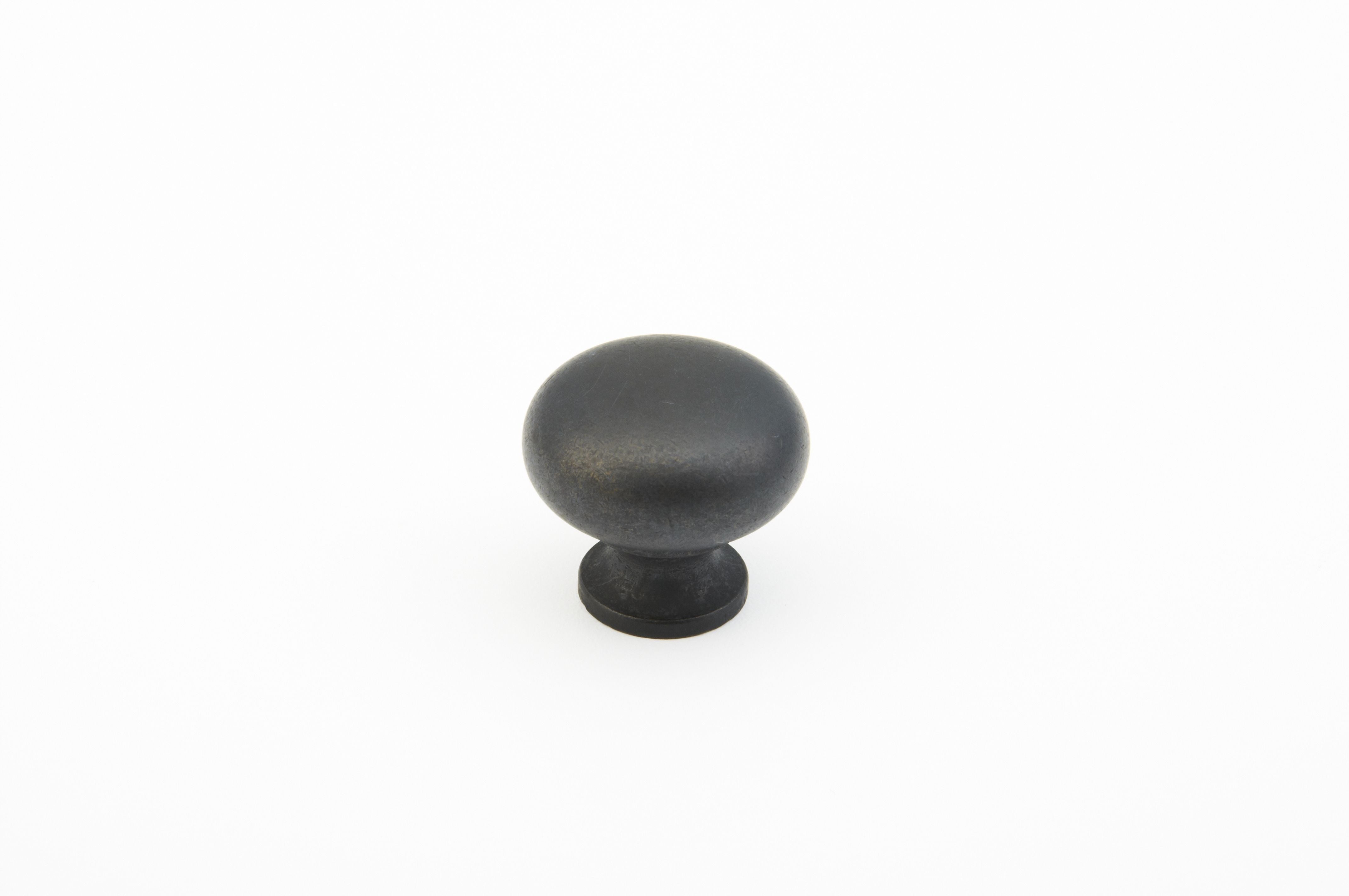 Schaub 706-DBZ 1-1/4" Country Traditional Cabinet Knob Distressed Bronze Finish Sparrow Supply
