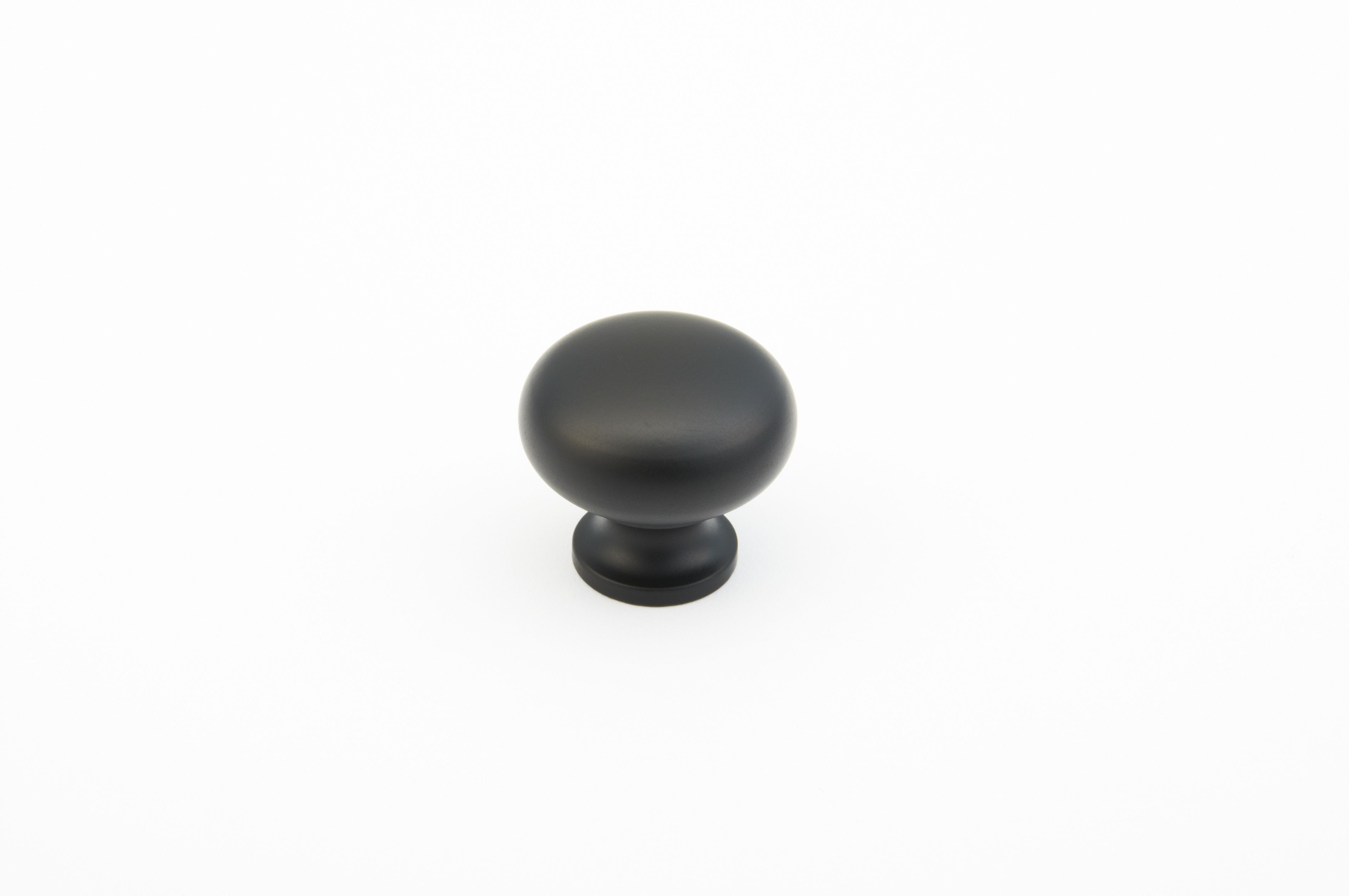 Schaub 706-FB 1-1/4" Country Traditional Cabinet Knob Flat Black Finish Sparrow Supply
