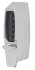 Kaba Simplex 710826D Mechanical Pushbutton Auxiliary Lock with Thumbturn; 1" Deadbolt and 2-3/8" Backset Satin Chrome Finish Sparrow Supply
