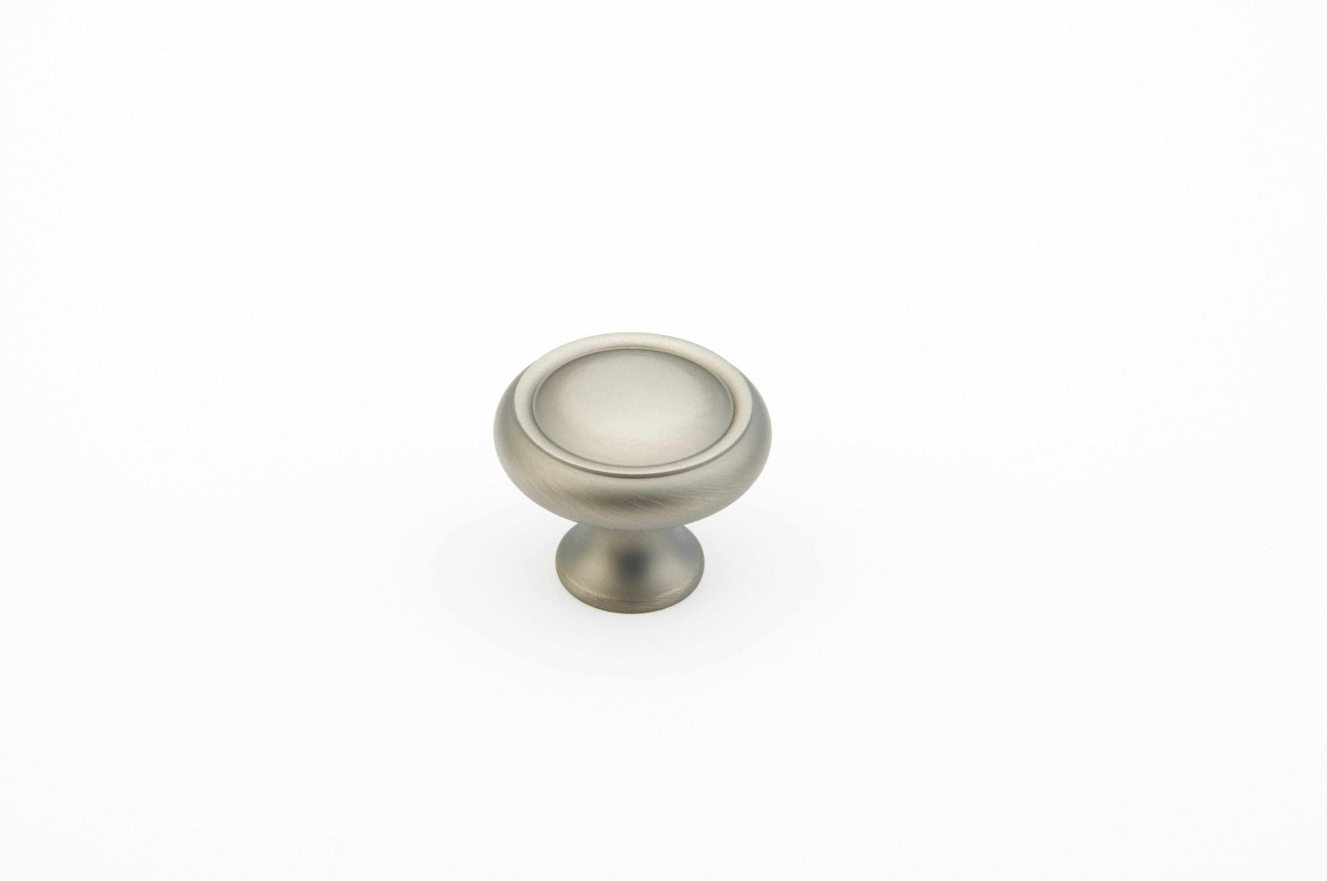 Schaub 711-AN 1-1/4" Country Traditional Cabinet Knob Antique Nickel Finish Sparrow Supply