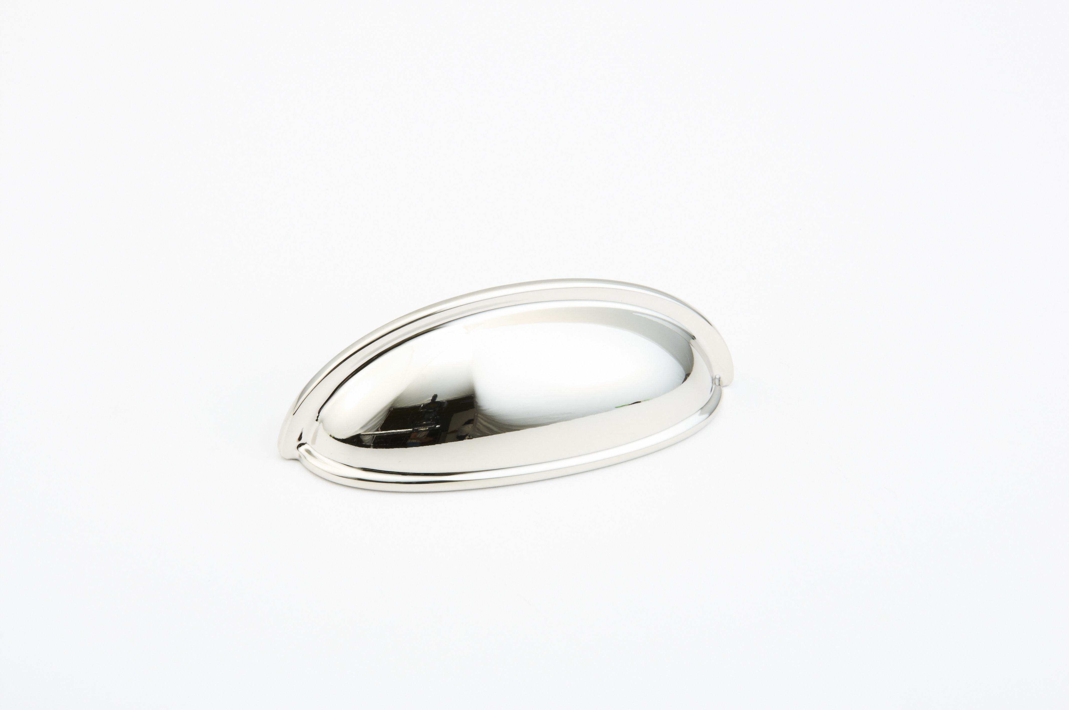 Schaub 730-PN 3-3/4" Overall; 3" Center to Center Traditional Cup Pull Polished Nickel Finish Sparrow Supply