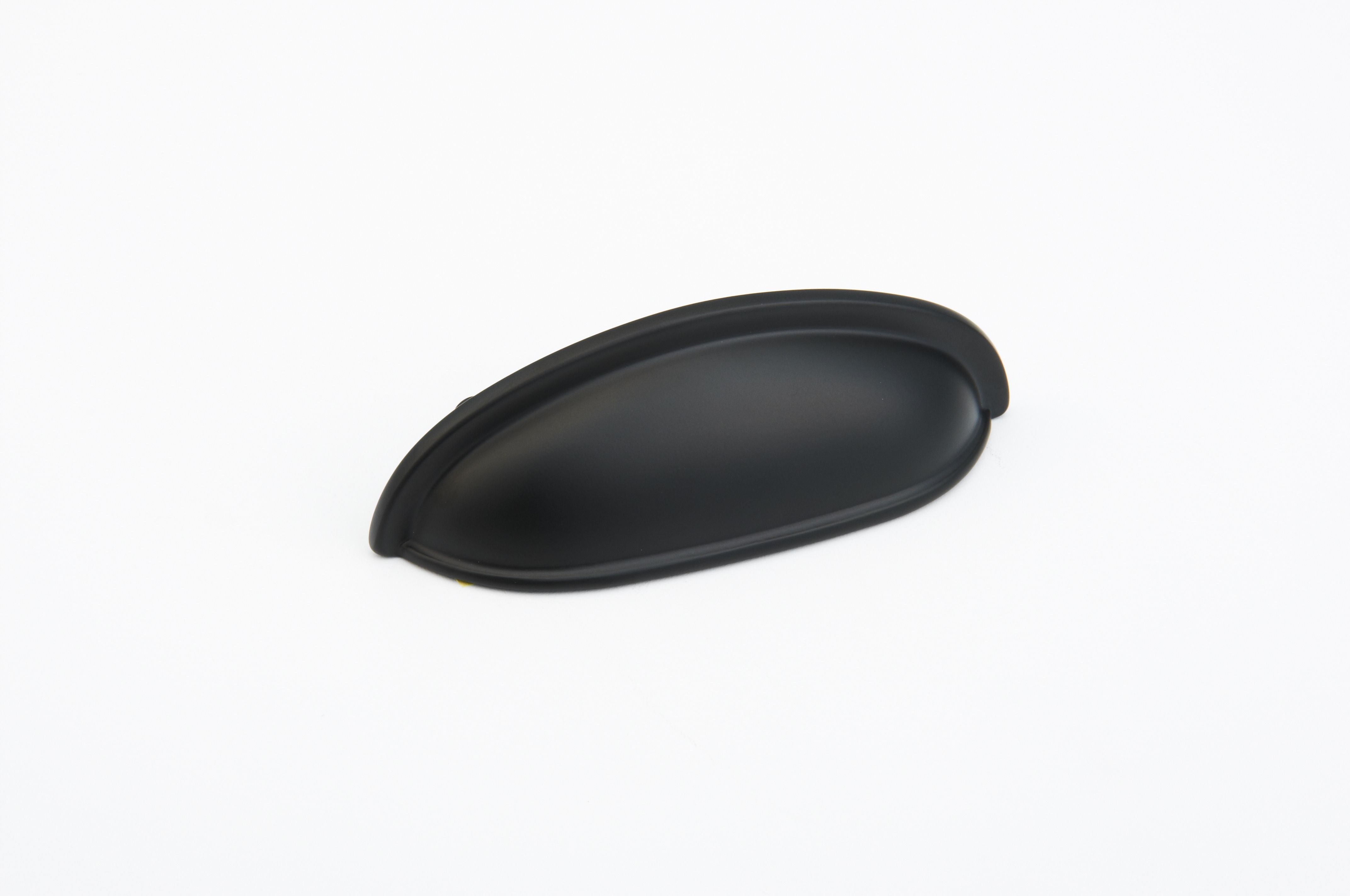 Schaub 731-FB 4-5/8" Overall; 3" Center to Center Traditional Cup Pull Flat Black Finish Sparrow Supply