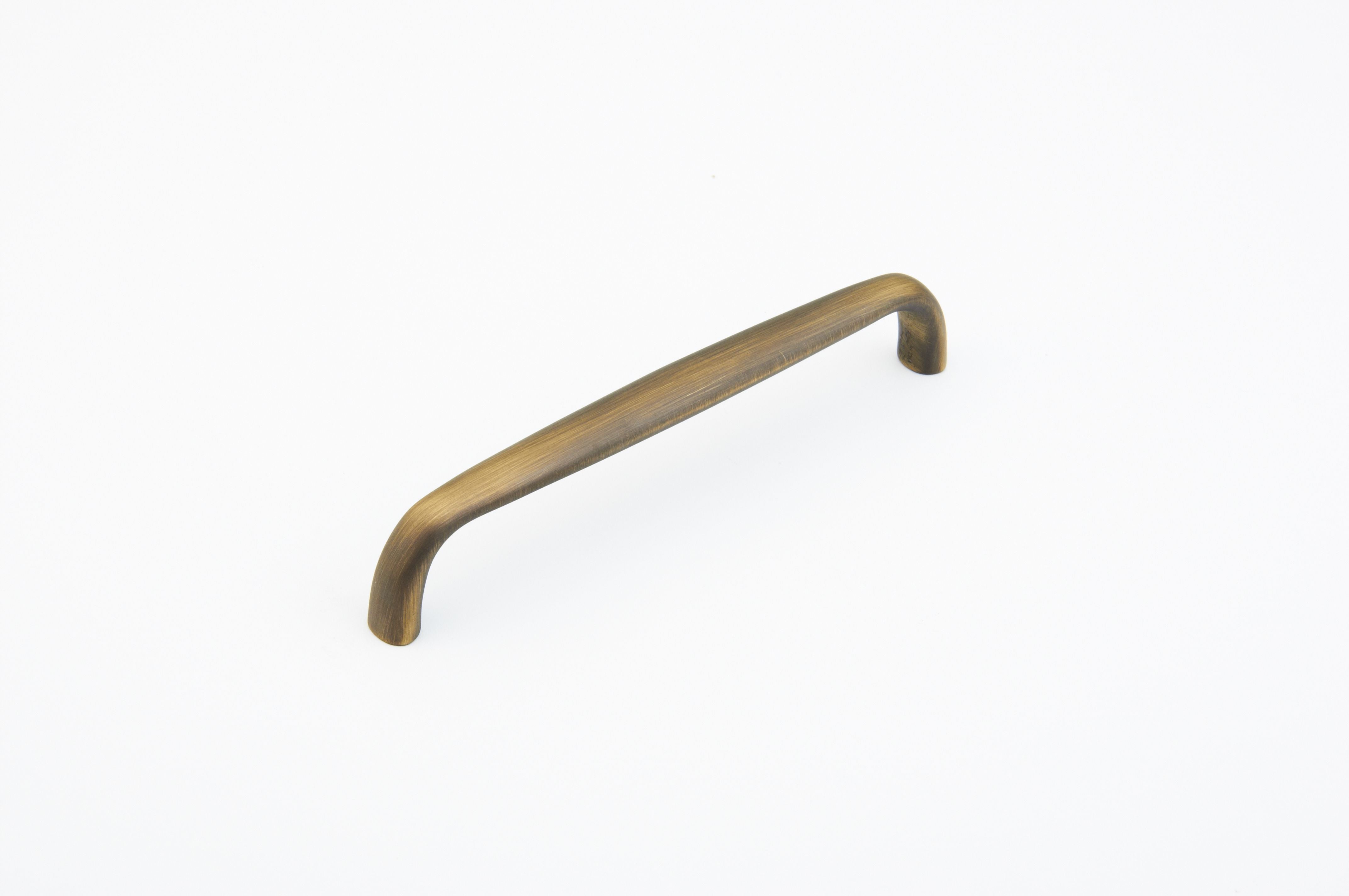 Schaub 737-ALB 6" Center to Center Traditional Cabinet Pull Antique Light Brass Finish Sparrow Supply