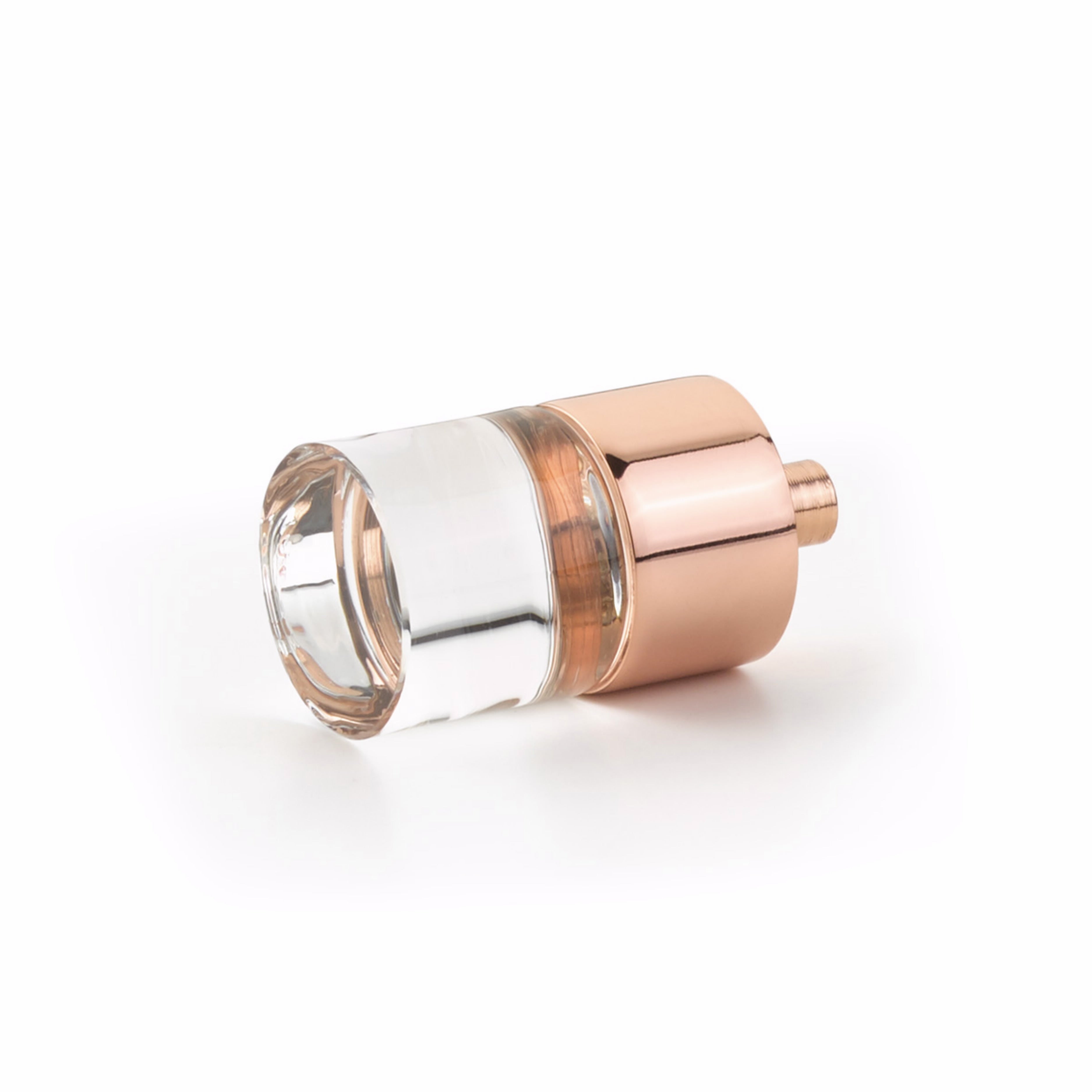 Schaub 74-PRG 7/8" City Lights Cabinet Knob Polished Rose Gold Finish Sparrow Supply