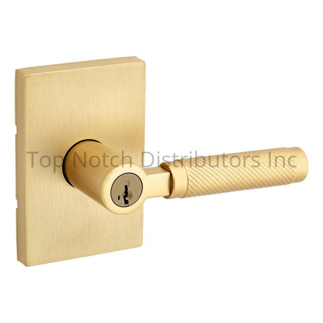Kwikset 740PVLRCT-4S Prava Lever with Rectangular Rose Entry Door L... Sparrow Supply
