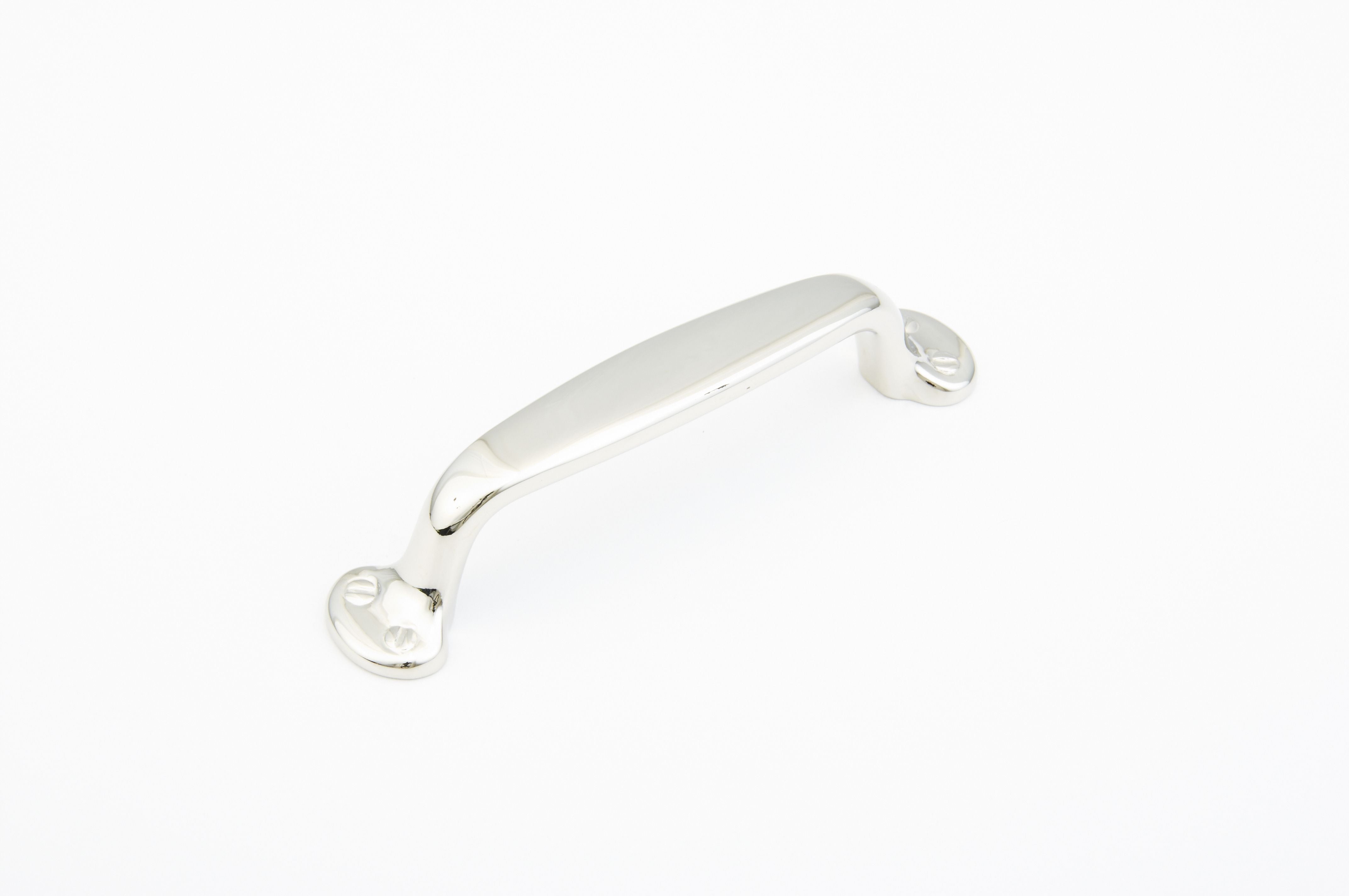 Schaub 742-PN 4" Center to Center Country Cabinet Pull Polished Nickel Finish Sparrow Supply