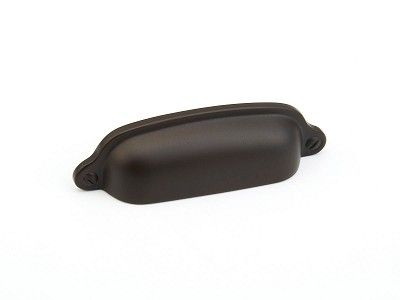 Schaub 743-10B 3" Center to Center Country Cup Pull Oil Rubbed Bronze Finish Sparrow Supply