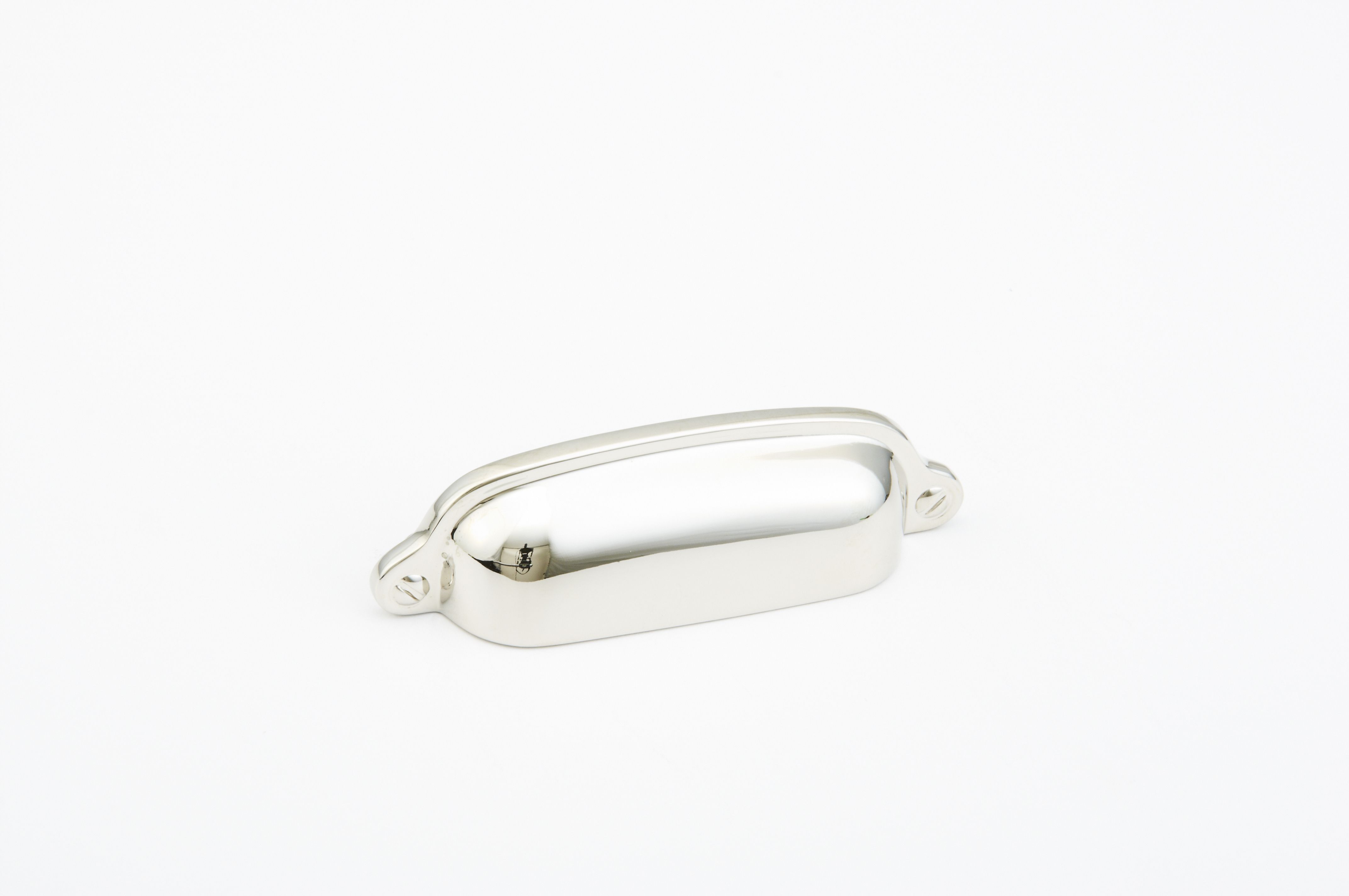 Schaub 743-PN 3" Center to Center Country Cup Pull Polished Nickel Finish Sparrow Supply