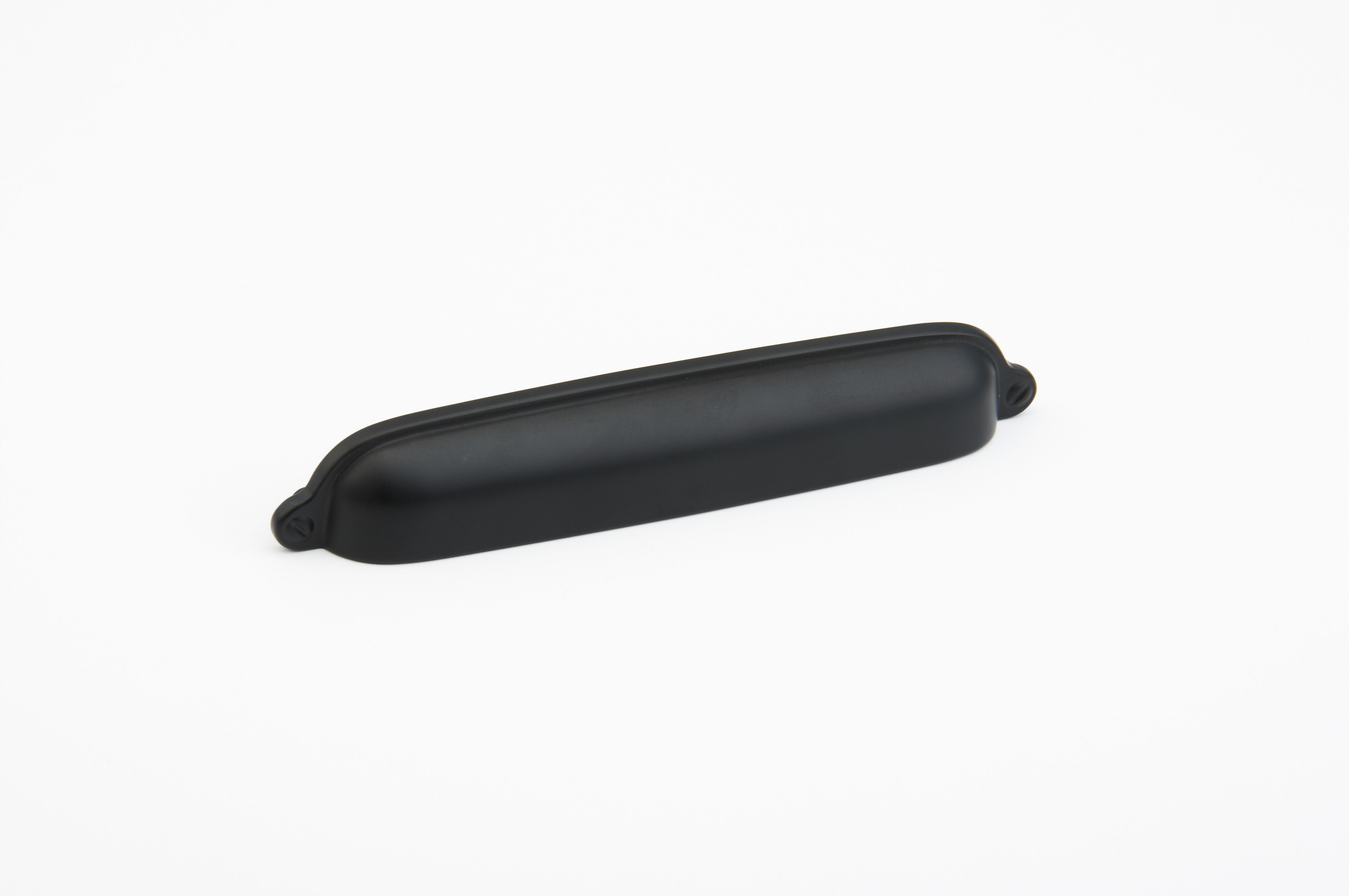 Schaub 744-FB 6" Center to Center Country Cup Pull Flat Black Finish Sparrow Supply