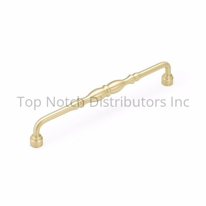 SCHAUB 749-SB 12" Center to Center Colonial Appliance Pull Satin Brass Sparrow Supply