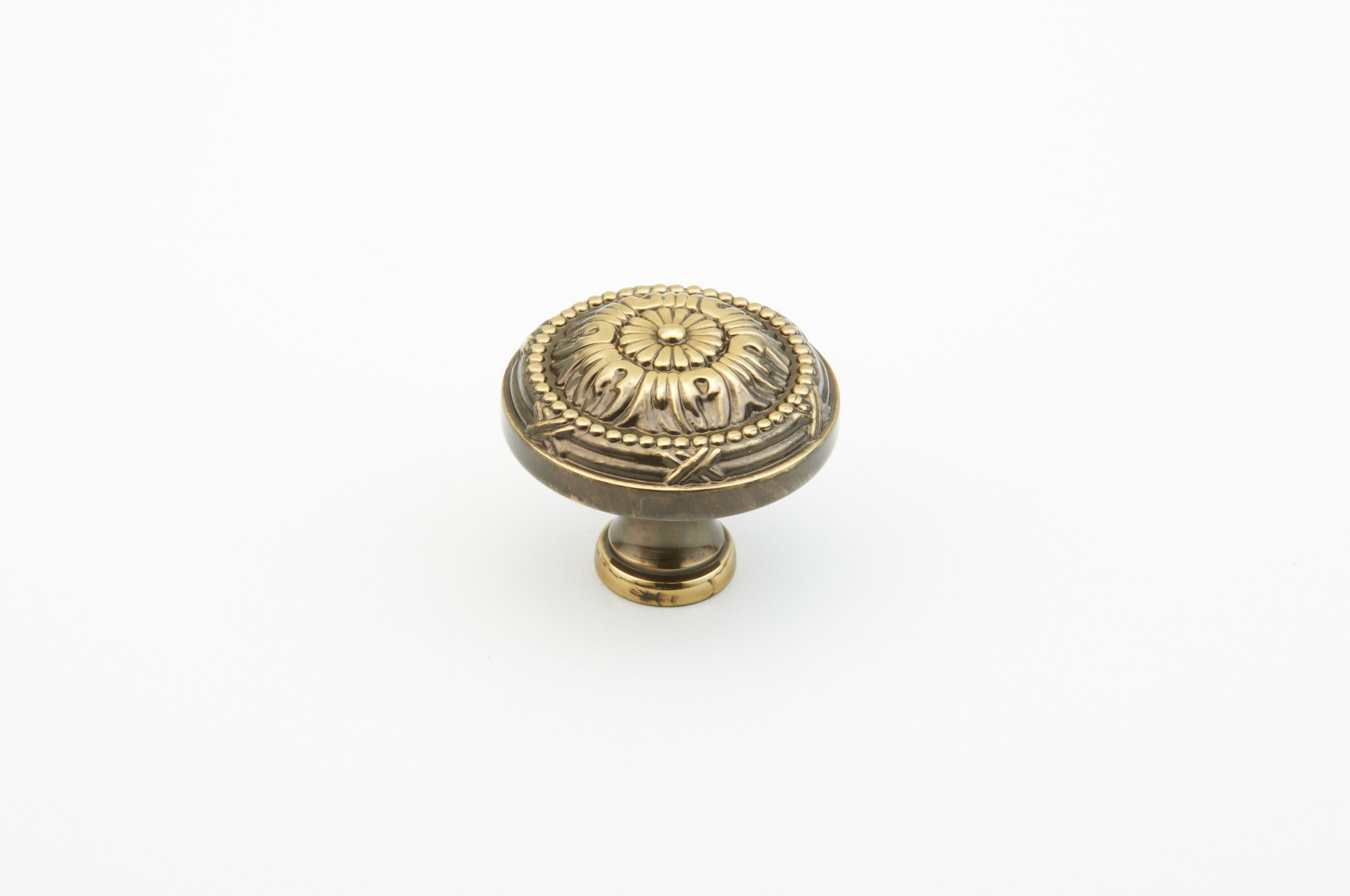 Schaub 752-ALP 1-1/2" Versailles Cabinet Knob Antique Light Polish Finish Sparrow Supply